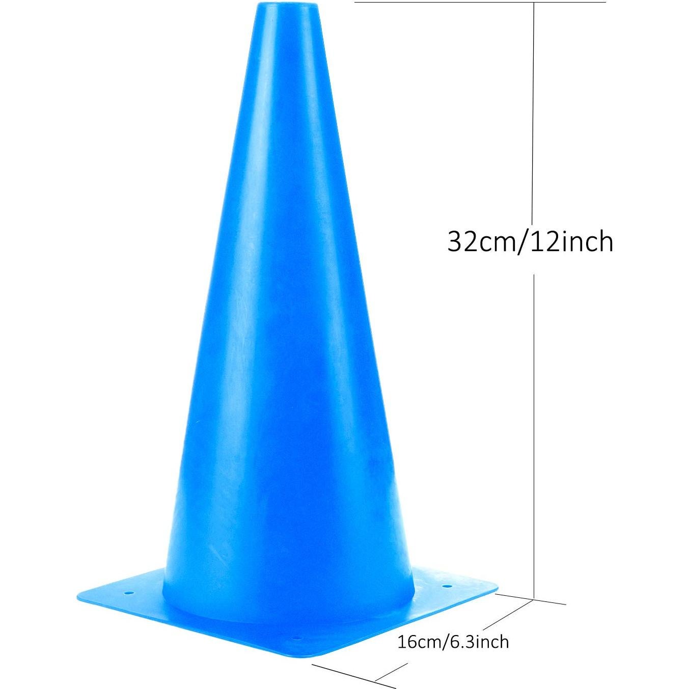Conos de Entrenamiento Deportivo Alyoen 30 cm Paquete de 10 Azul