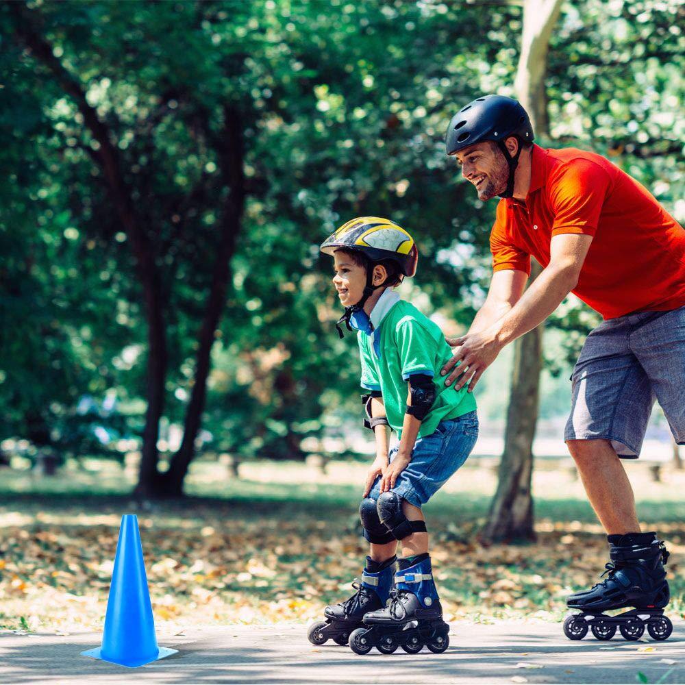 Conos de Entrenamiento Deportivo Alyoen 30 cm Paquete de 10 Azul
