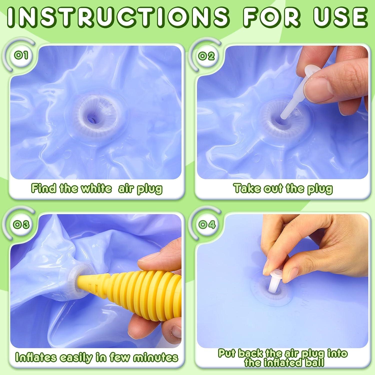 Pelotas Saltarinas Inflables Lewtemi 2 Pcs 74 cm con Mango