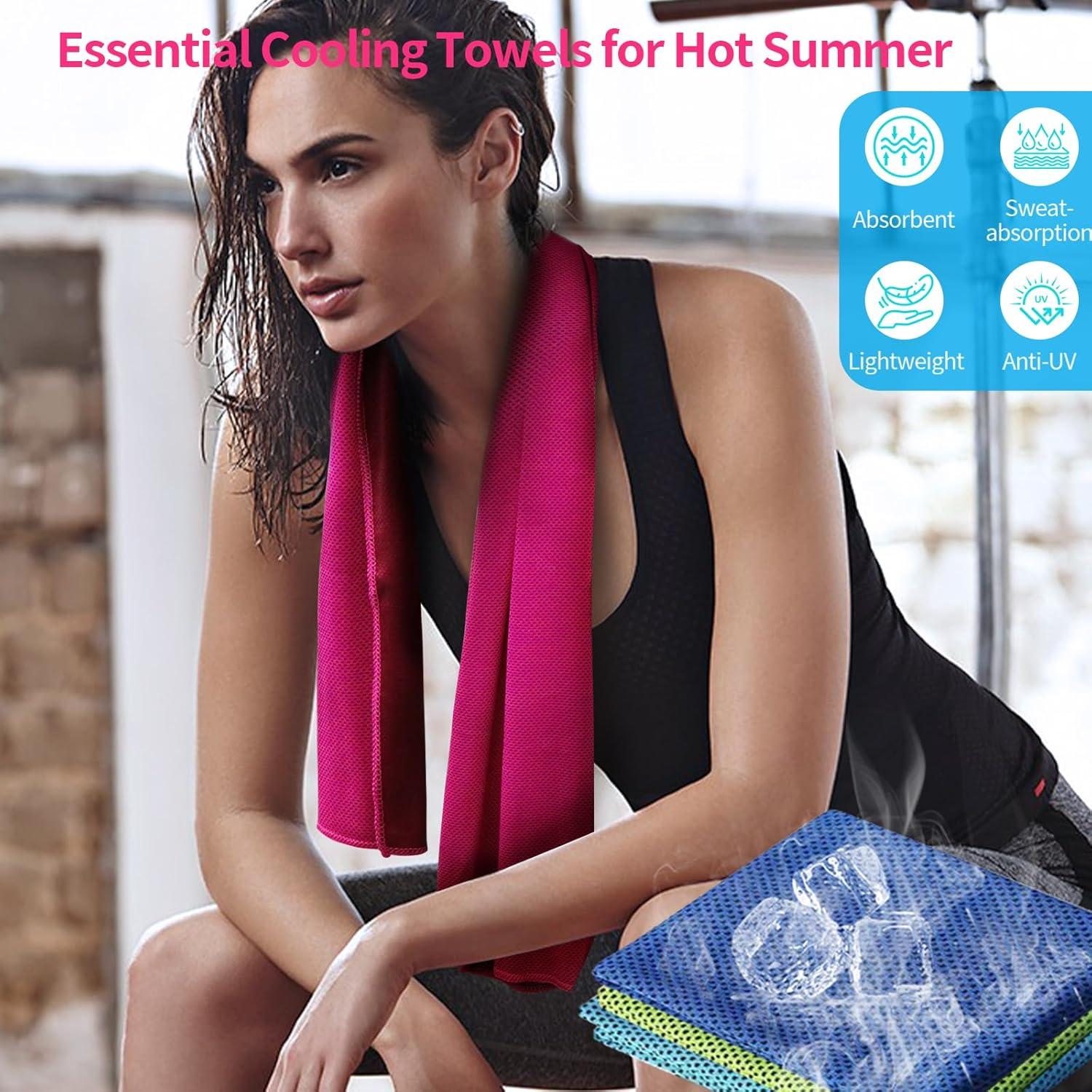 Toallas Enfriadoras AZOI 4 Unidades Microfibra 101.6x30.5cm