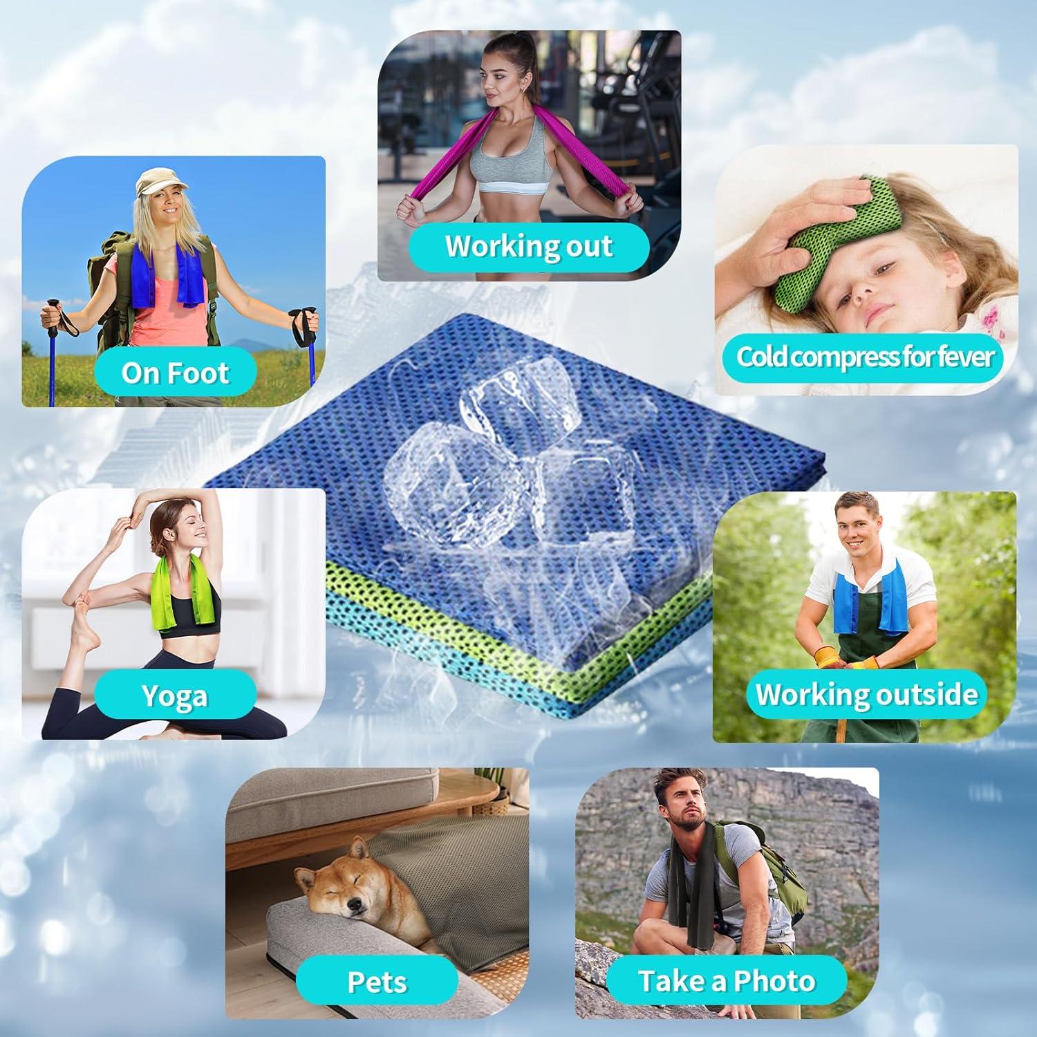 Toallas Enfriadoras AZOI 4 Unidades Microfibra 101.6x30.5cm