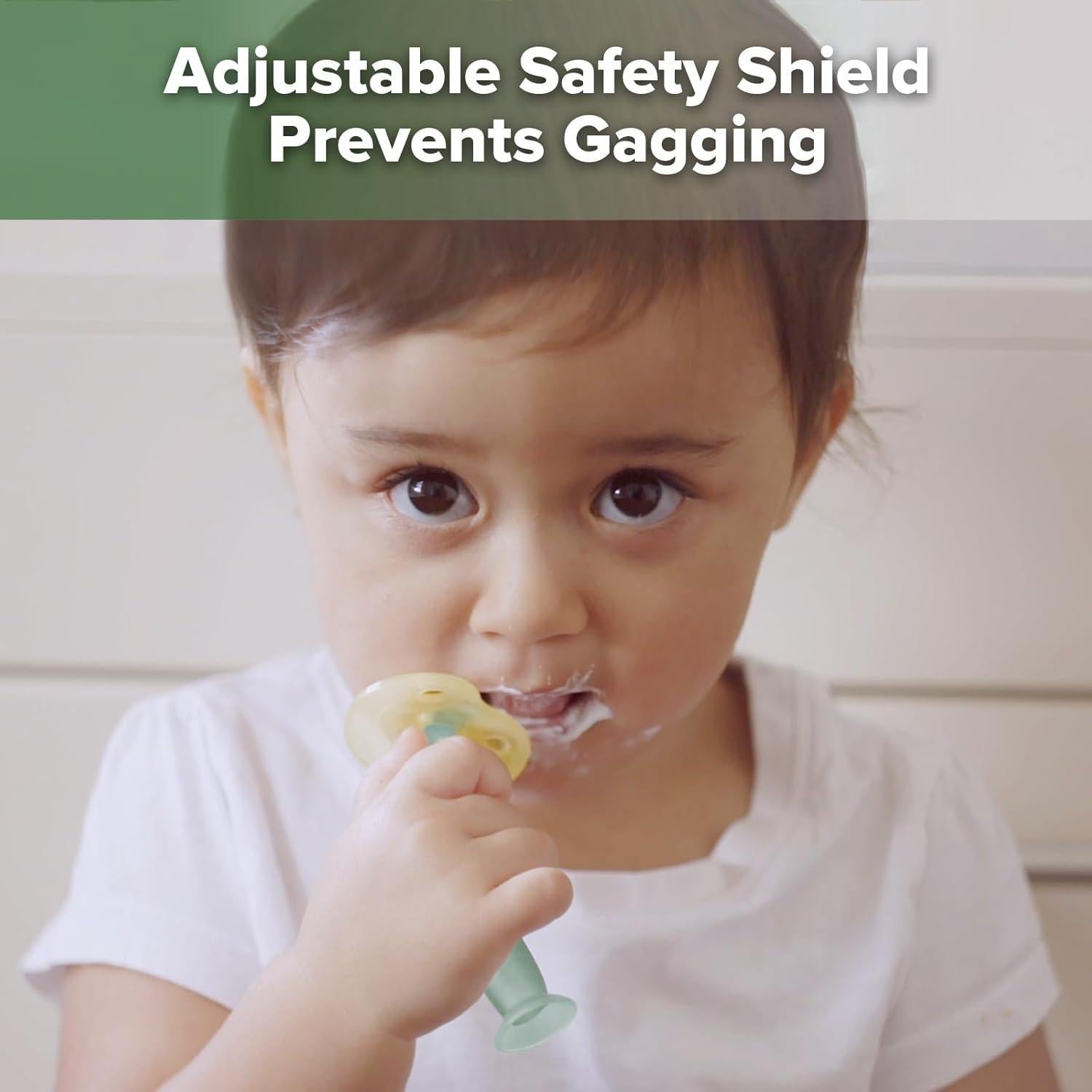 Cepillo de Dientes 360° Haakaa para Bebés Azul - Silicona