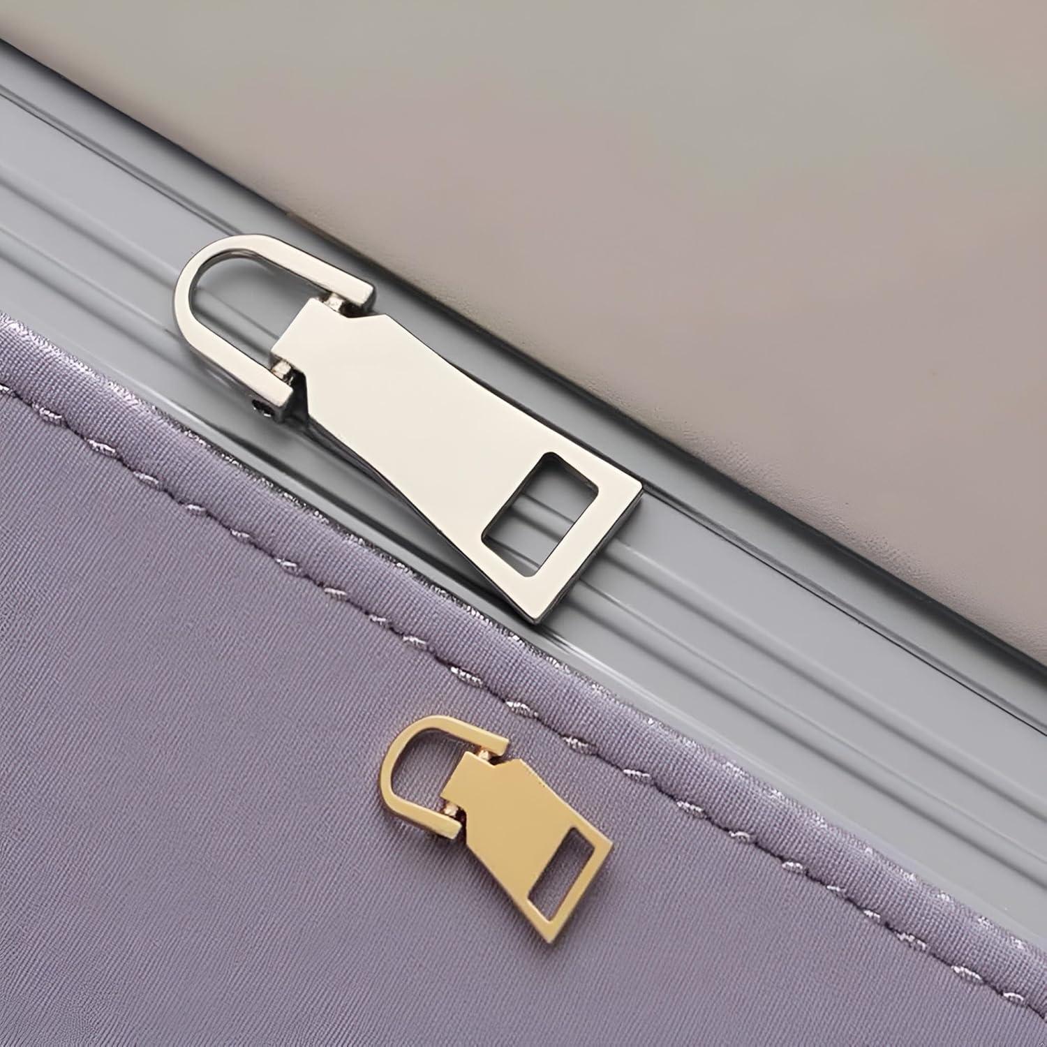 Zipper Pull Replacement Kit, Pull Replacement Repair, Zipper Slider Tab for Luggage Backpack Jacket Suitcase Coat Sewing Notions and Supplies (Gold)