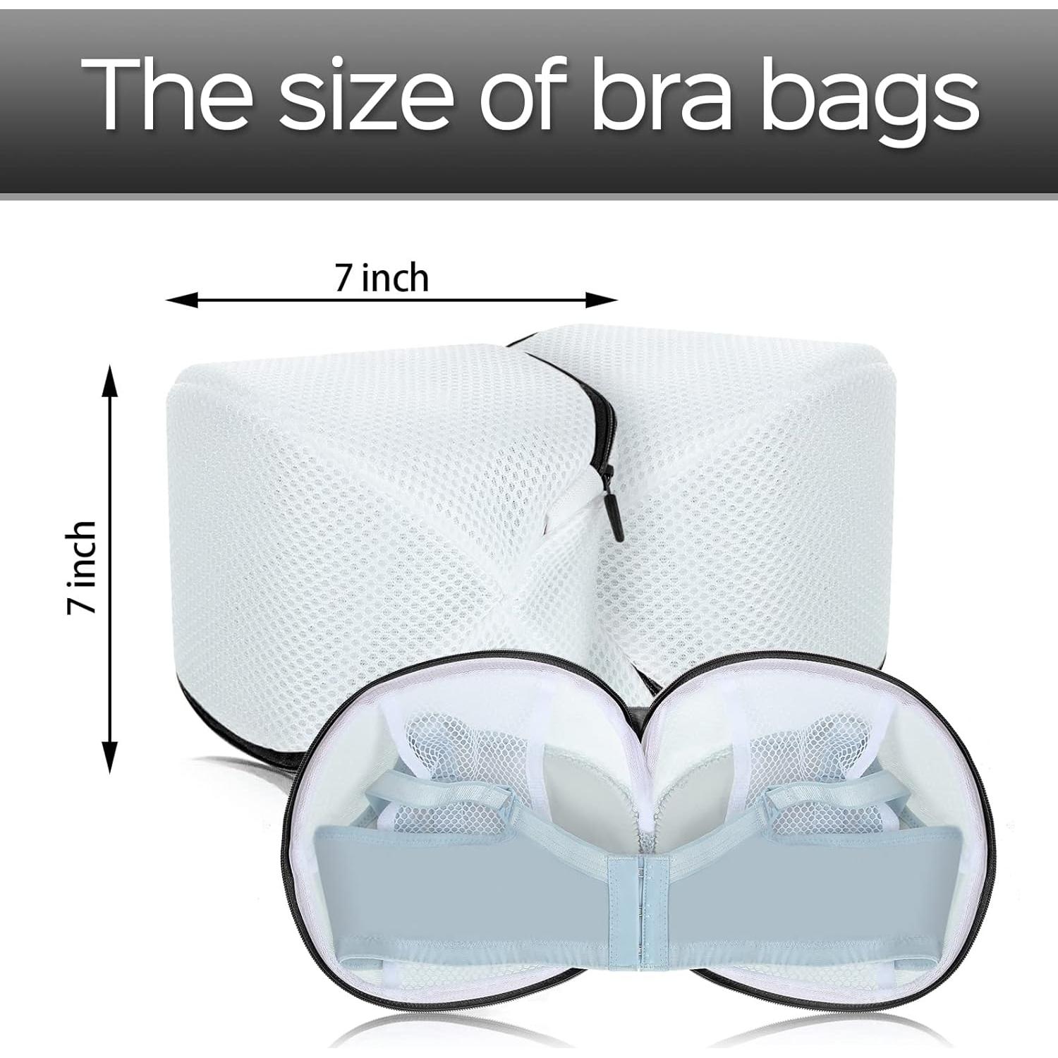 6 Bolsas de Lavado de Sujetadores Shappy con Cremallera - Negro