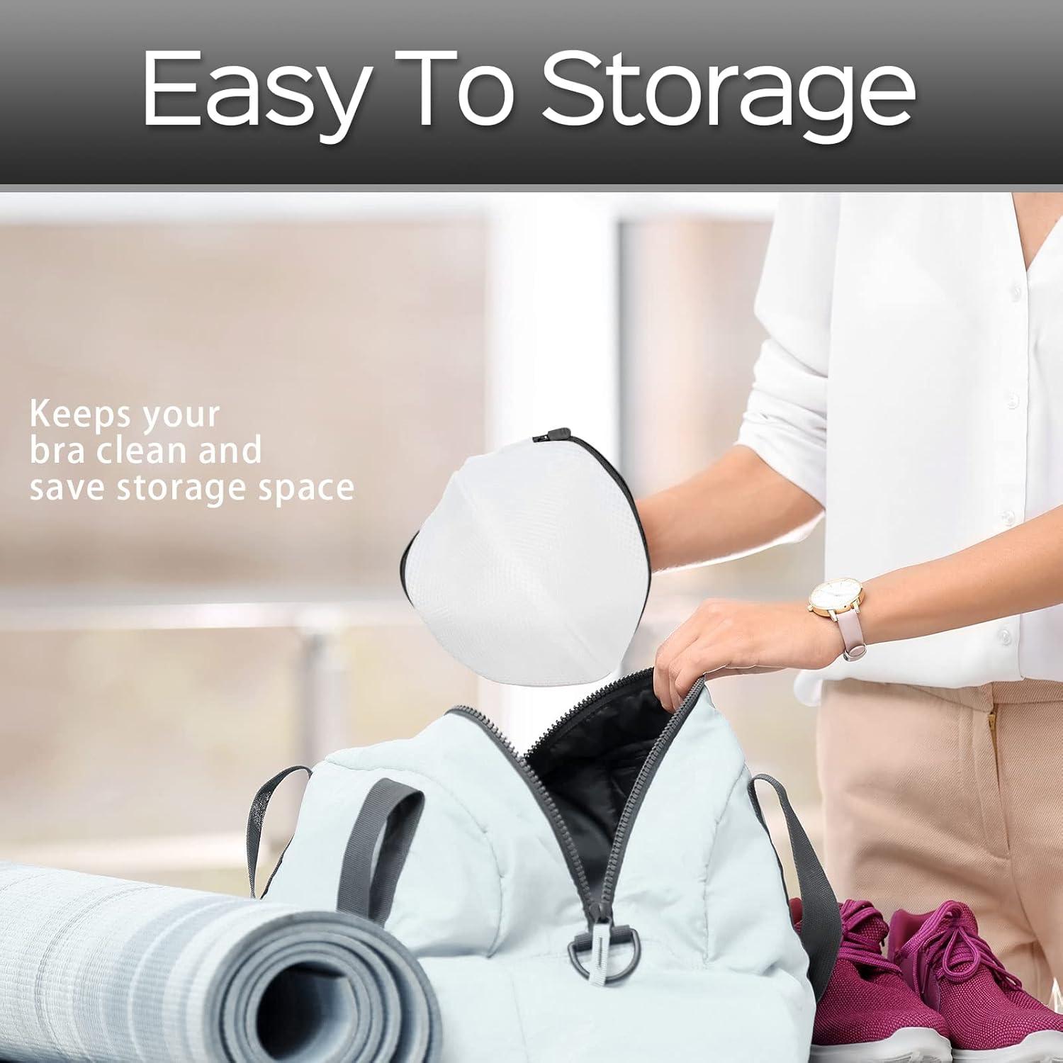 6 Bolsas de Lavado de Sujetadores Shappy con Cremallera - Negro