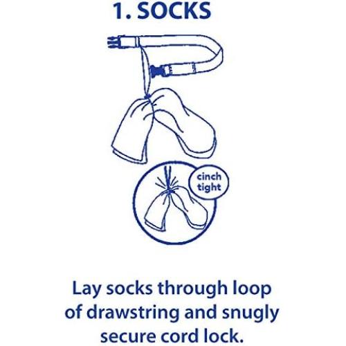 Laundry Loop with Sock Snare, Premium Athletic Gold Laundering Strap