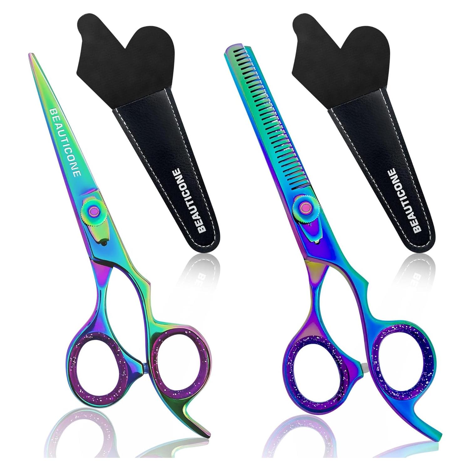 Juego de Tijeras de Barbero Beauticone 16.5 cm Acero Inoxidable