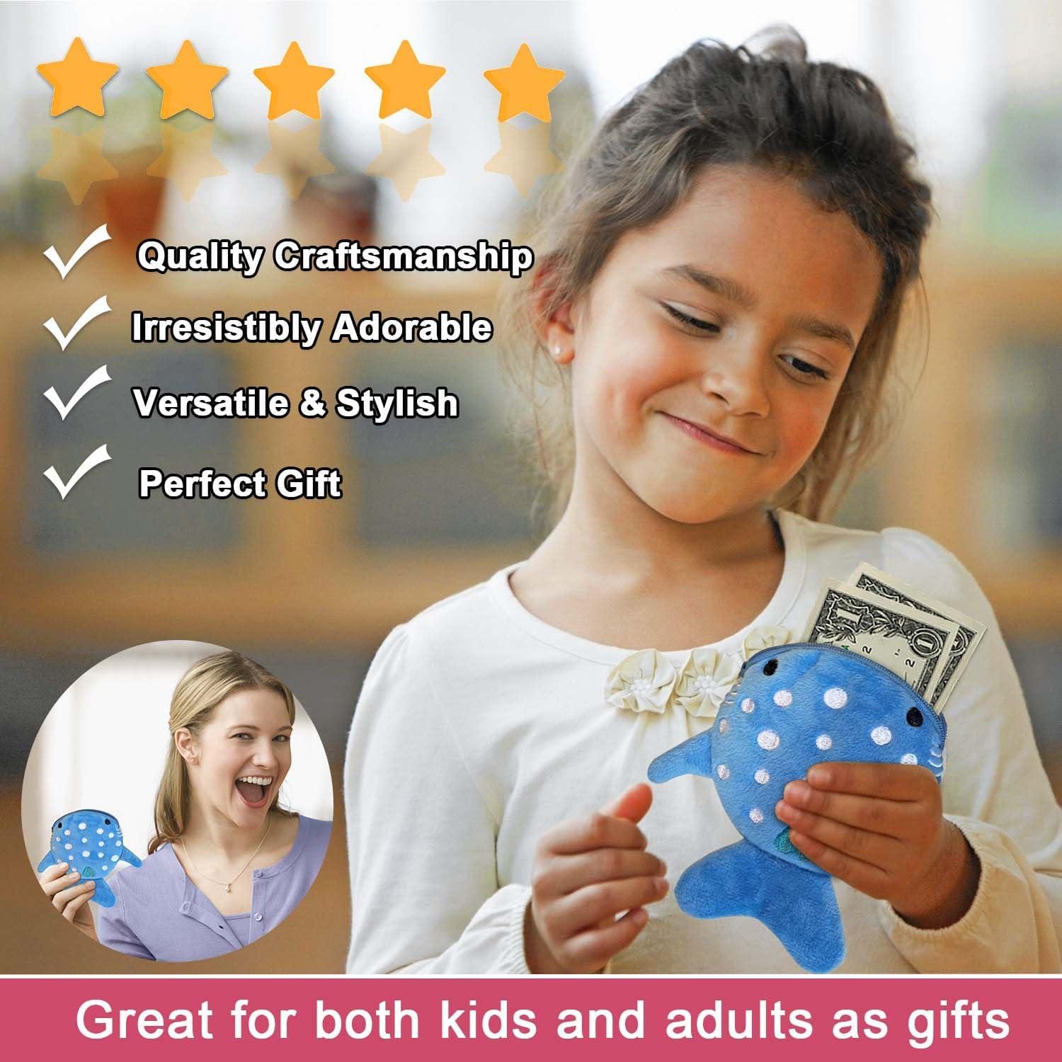 Monedero de Peluche Tiburón Krinisou - 2 Pcs Kawaii