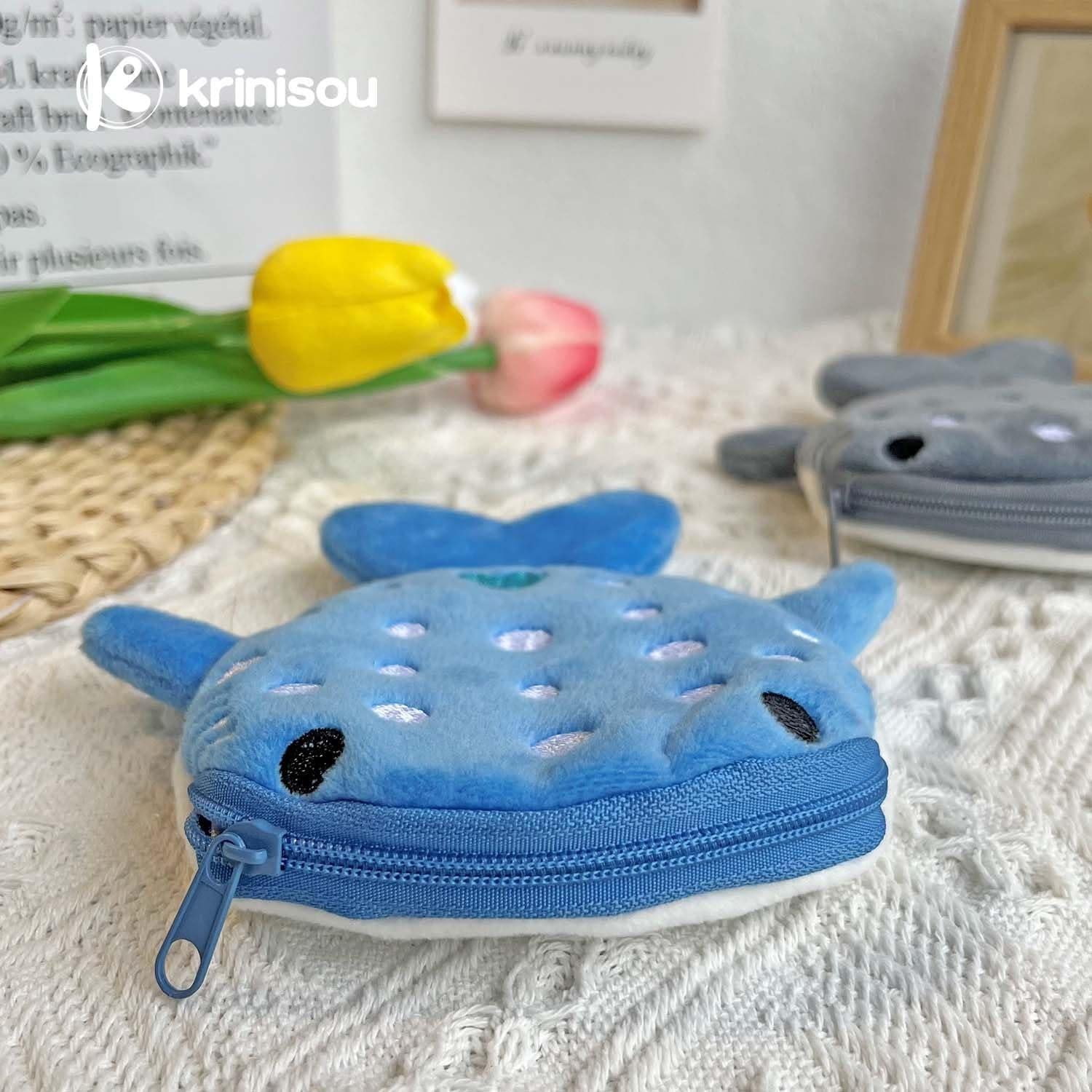 Monedero de Peluche Tiburón Krinisou - 2 Pcs Kawaii