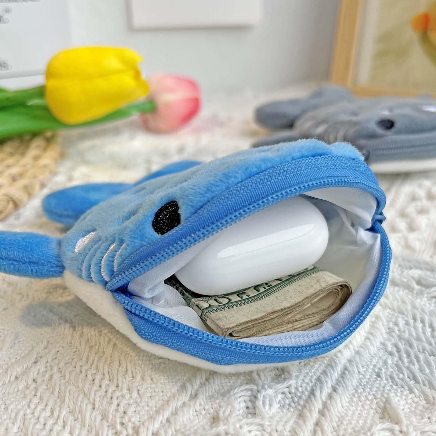 Monedero de Peluche Tiburón Krinisou - 2 Pcs Kawaii