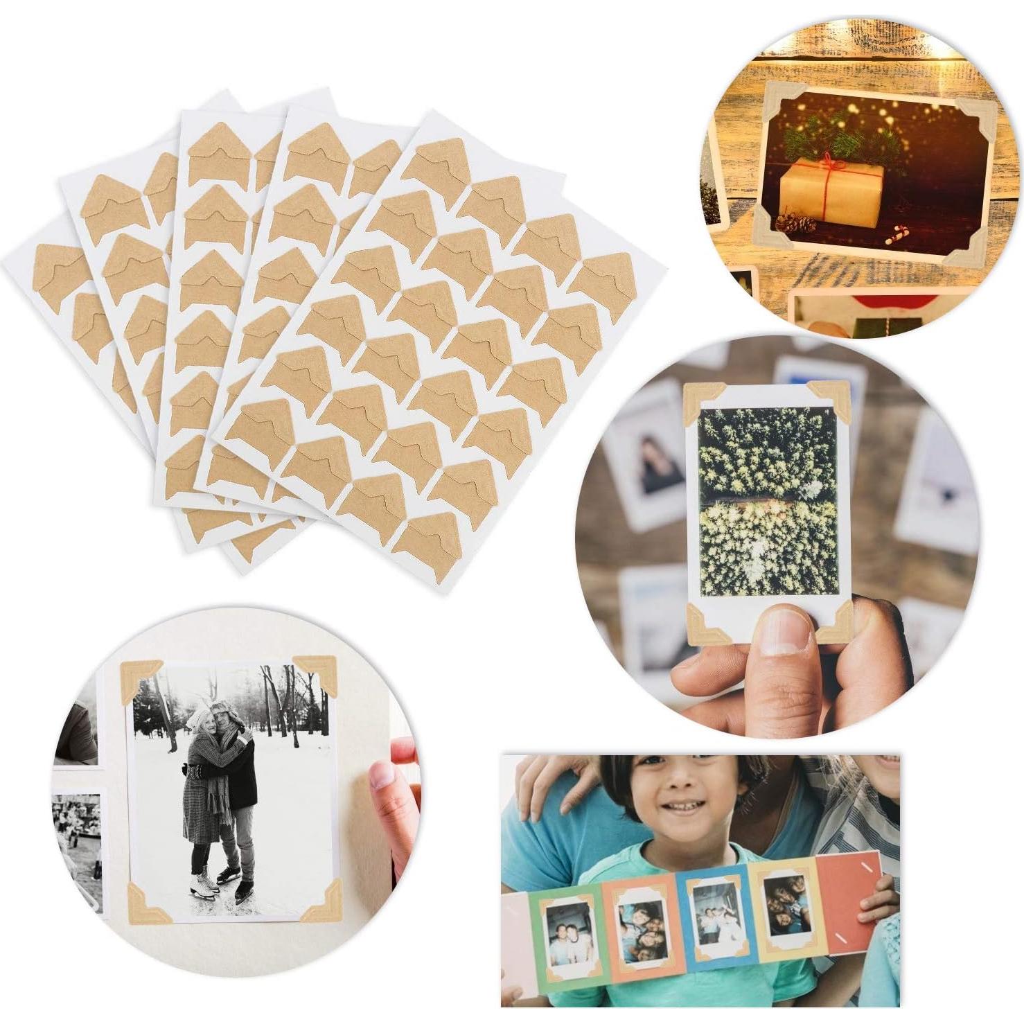 Esquinas Autoadhesivas para Fotos DERAYEE - 288 Piezas 6 Colores