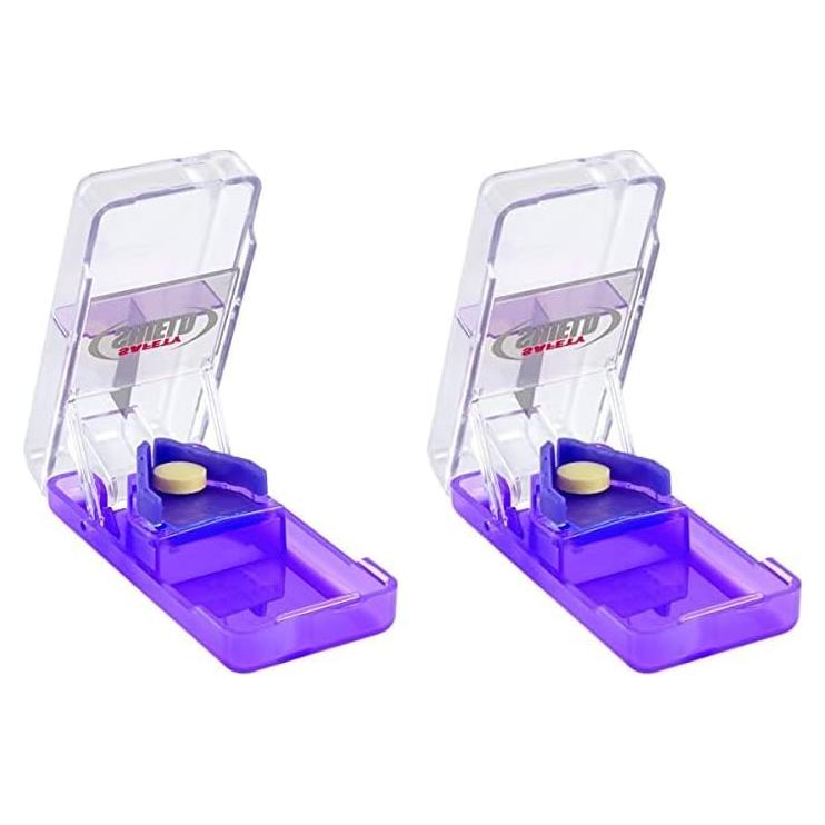 Cortador de Pastillas EZY DOSE con Escudo de Seguridad - Paquete de 2