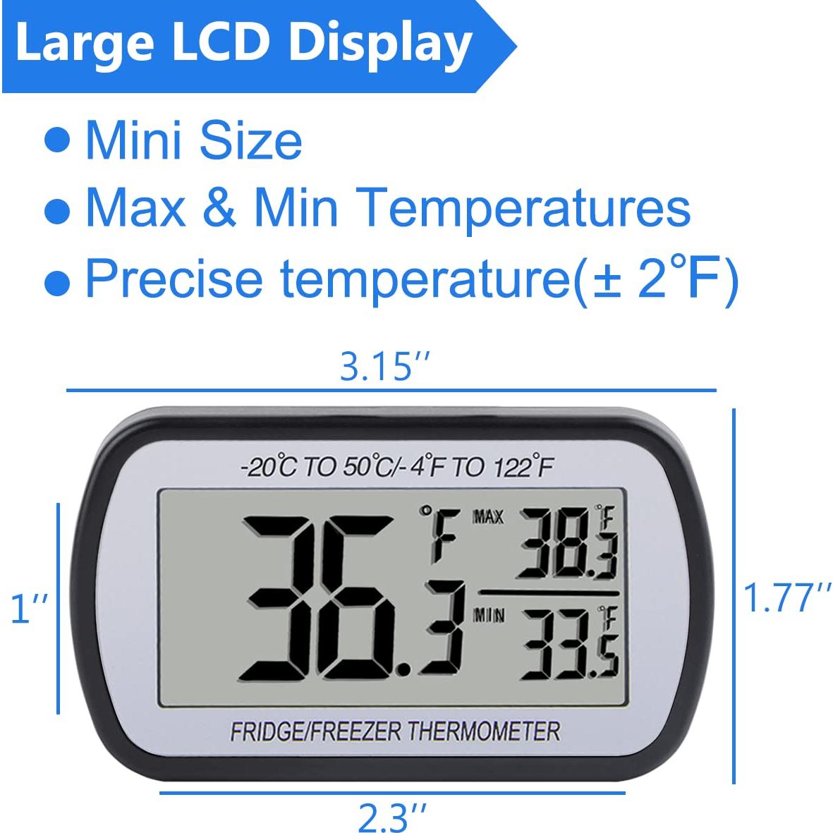 Termómetro Digital para Refrigerador y Congelador RIY - Pantalla LCD