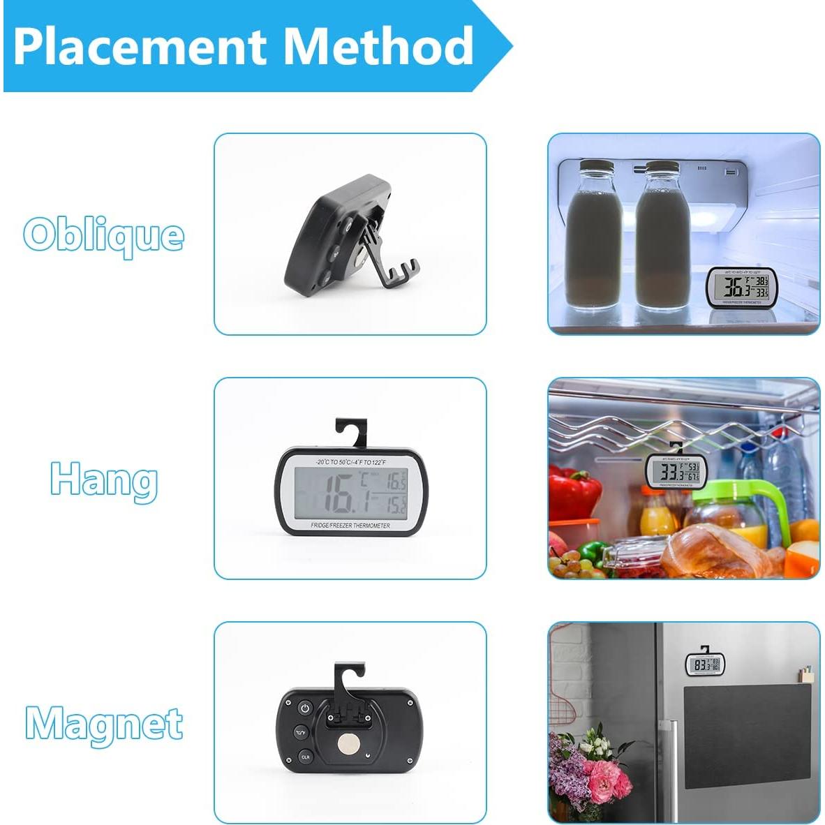 Termómetro Digital para Refrigerador y Congelador RIY - Pantalla LCD
