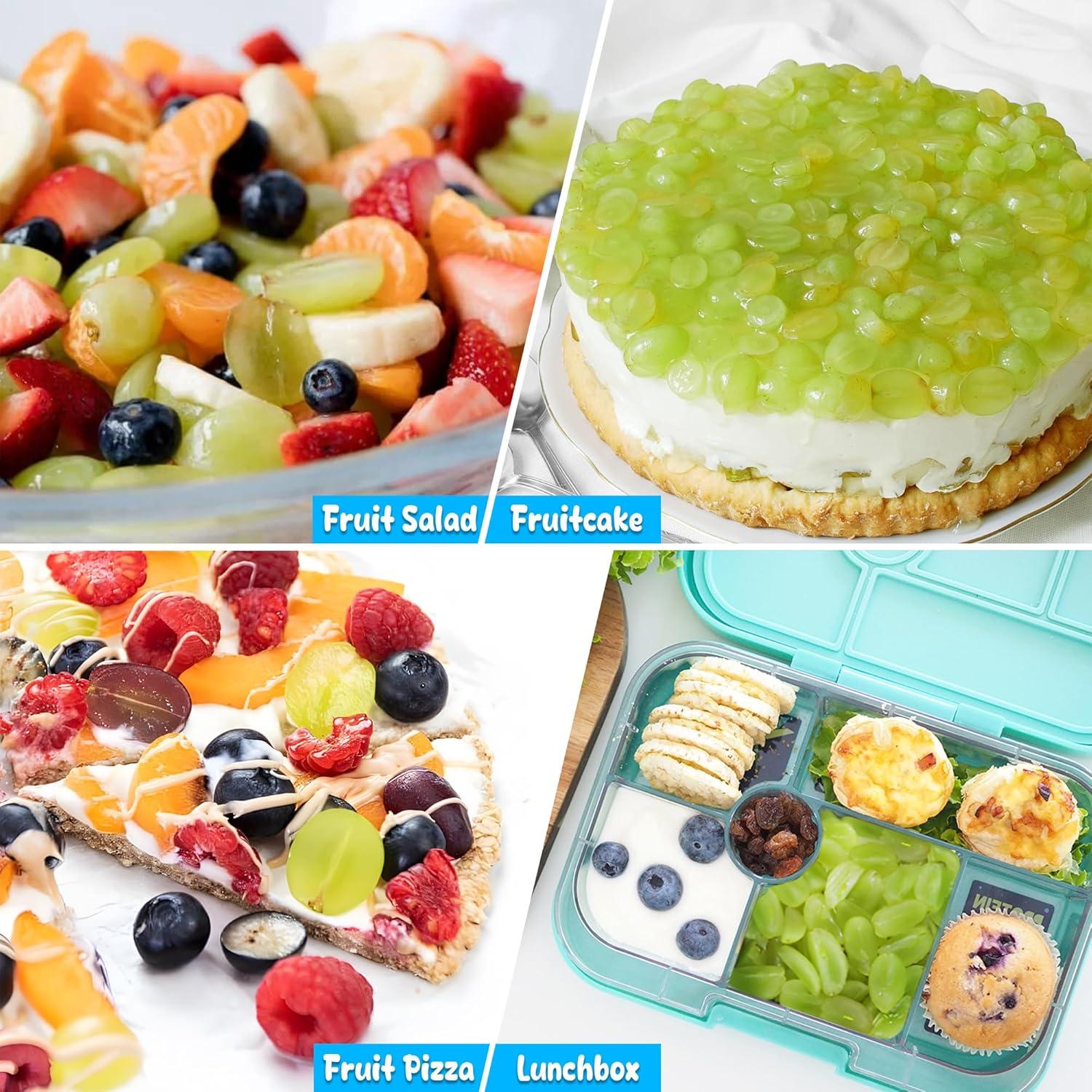 Cortador de Uvas FUNIZE para Niños - Cuchilla Cruzada Azul