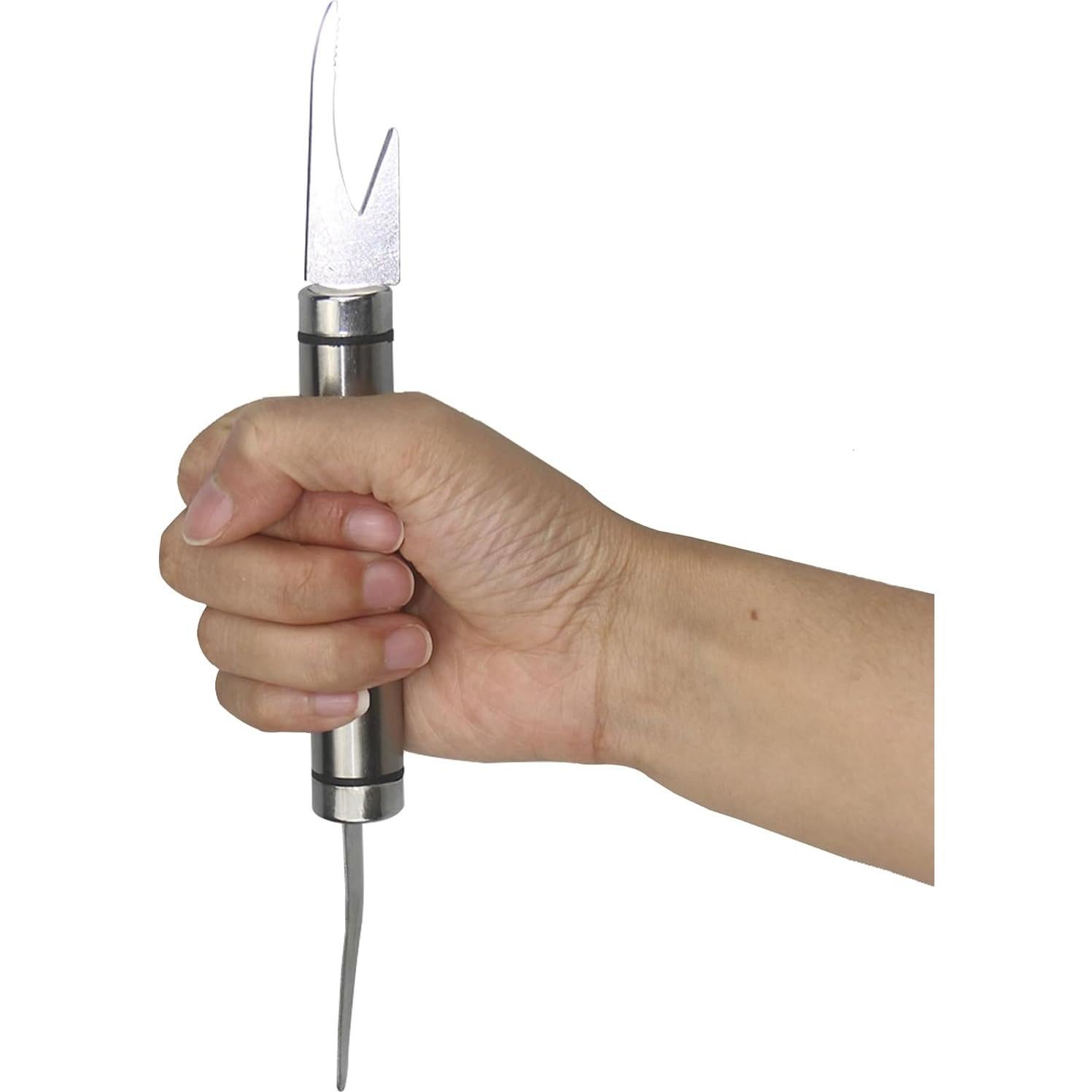 Herramienta Desvenar Camarones 2 en 1 LXLVOUEG Acero Inoxidable