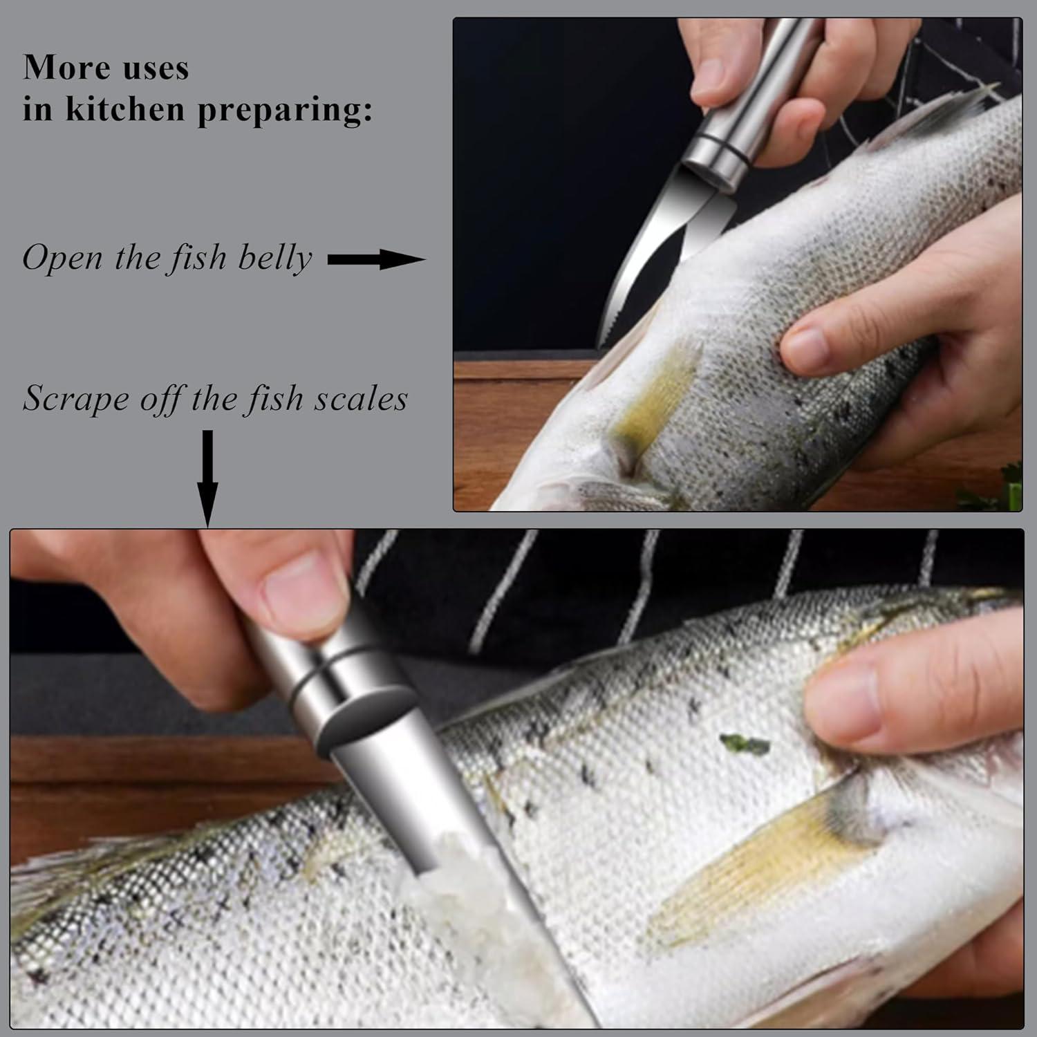 Herramienta Desvenar Camarones 2 en 1 LXLVOUEG Acero Inoxidable