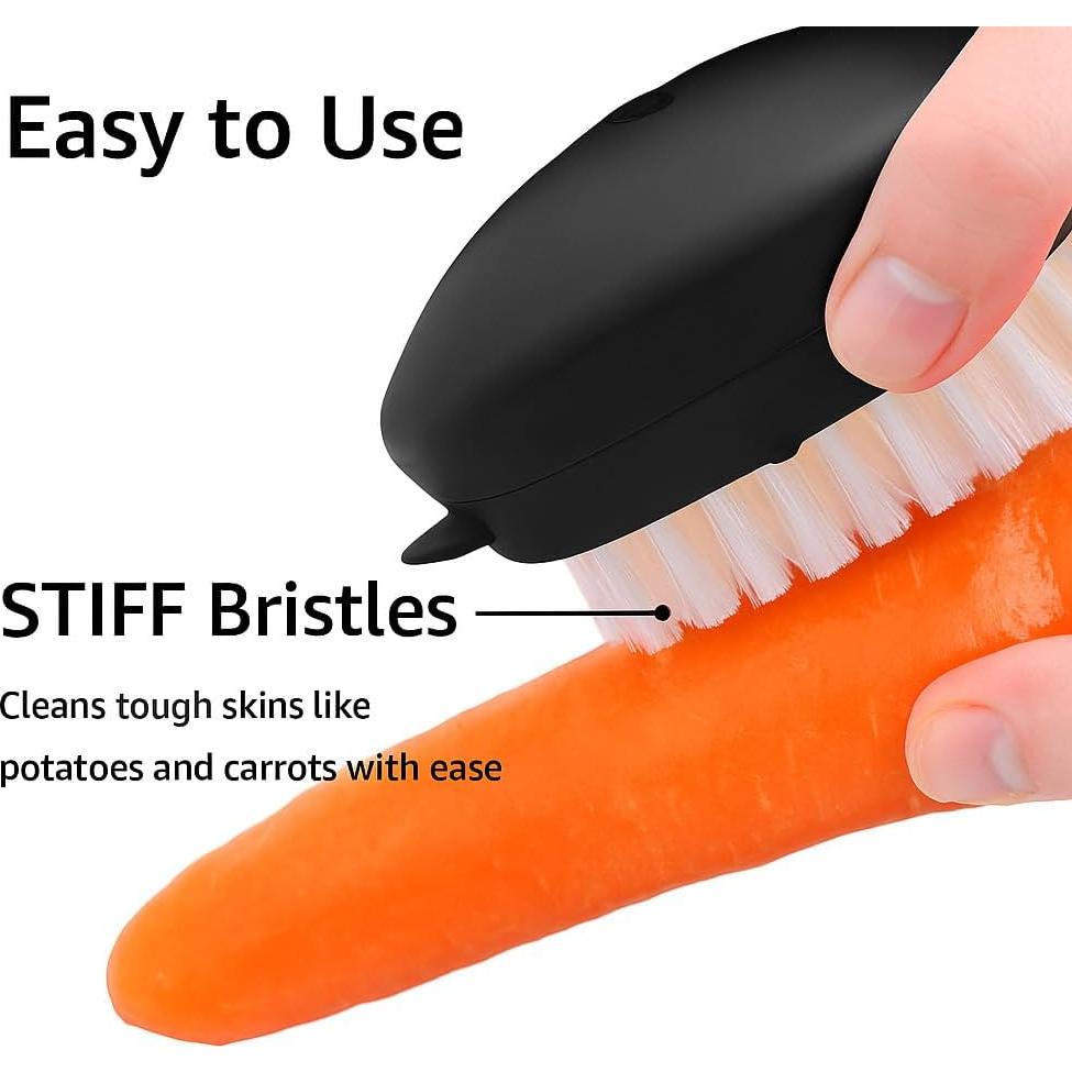 Cepillo de Verduras AISHUJIE 2 Piezas Doble Cerda Ergonómico