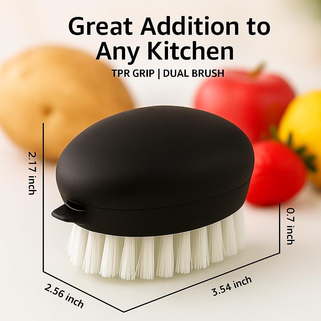 Cepillo de Verduras AISHUJIE 2 Piezas Doble Cerda Ergonómico