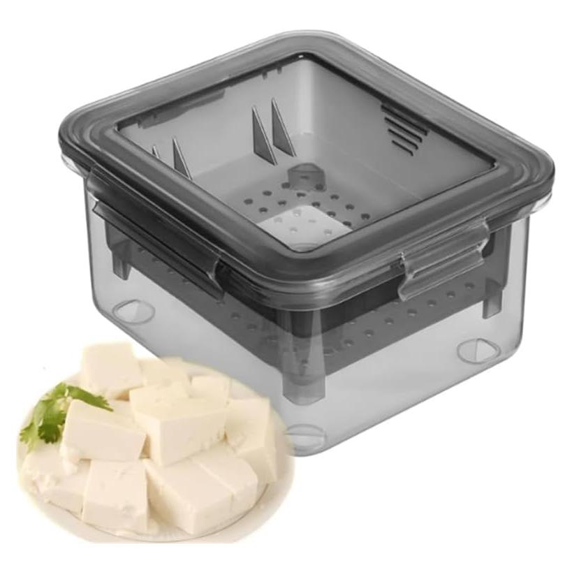 Molde Prensador de Tofu NIWWIN Gris - Kit Drenaje y Prensa