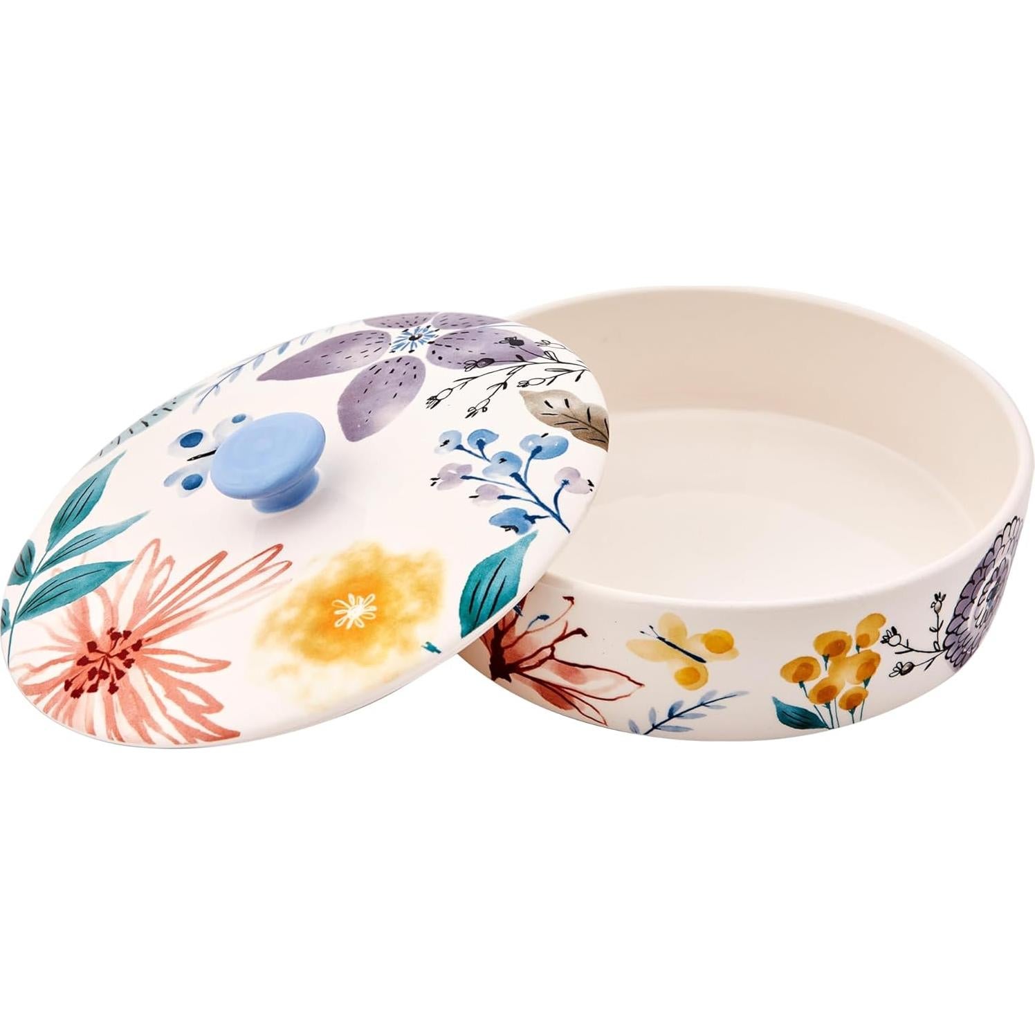 Calentador de Tortillas Cerámico Bico Sinfonía Flores 22.6 cm