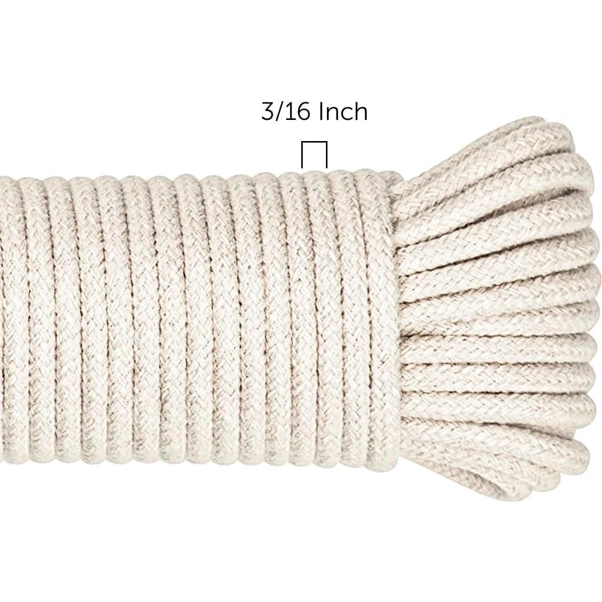 Cuerda de Algodón Natural SteadMax 30.48m 0.48cm Resistente