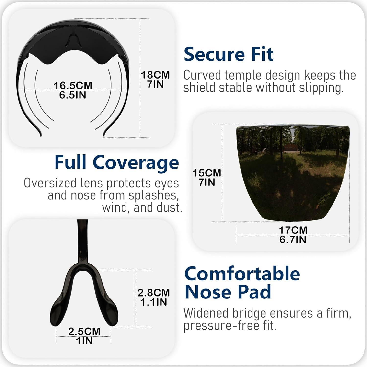 Gafas de Cara Completa MAYOKEN, Visera Antirreflejo Negra