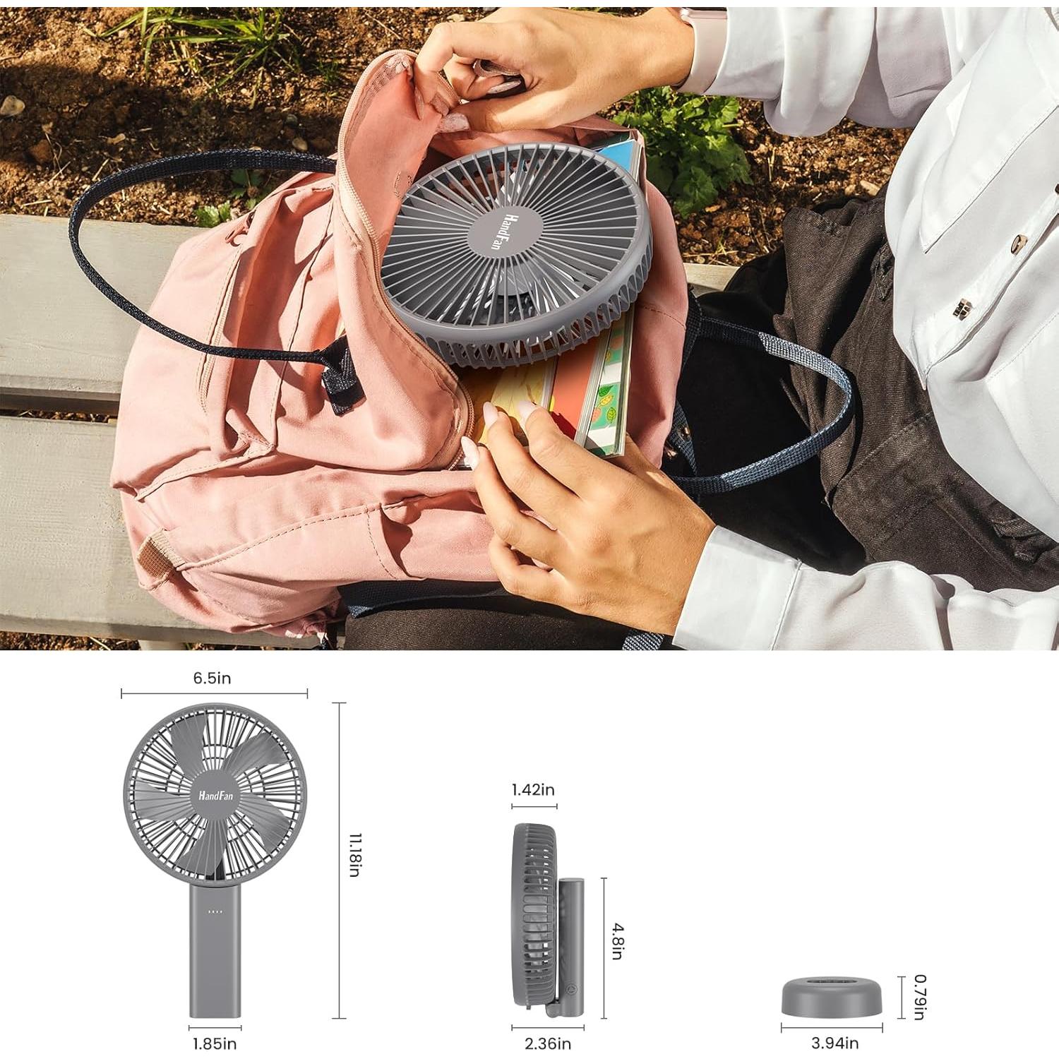 Ventilador de Mano HandFan 6 Pulgadas Plegable 4000mAh