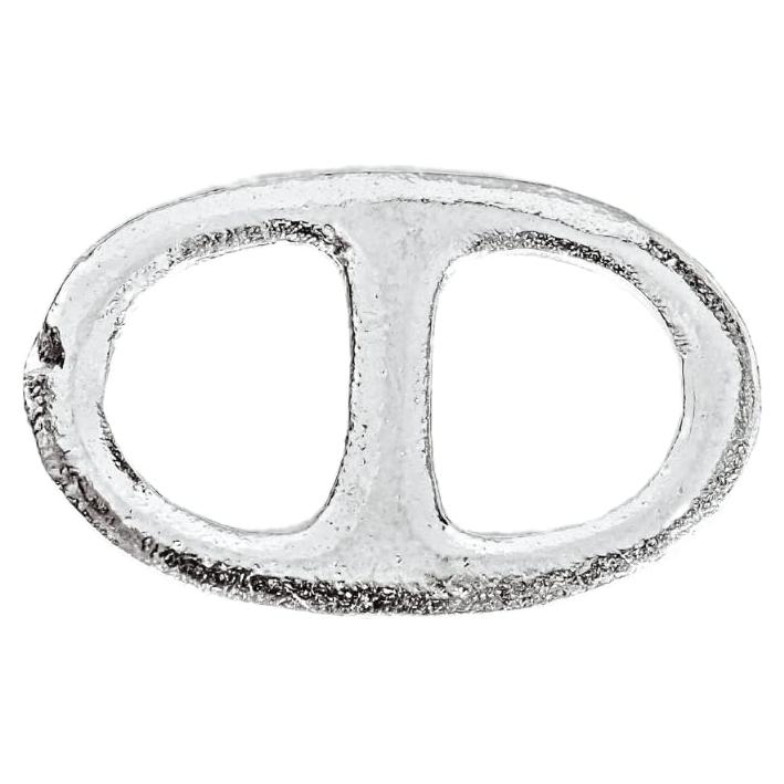 Anillo de Bufanda de Estaño Hecho a Mano - Ovalado Pequeño