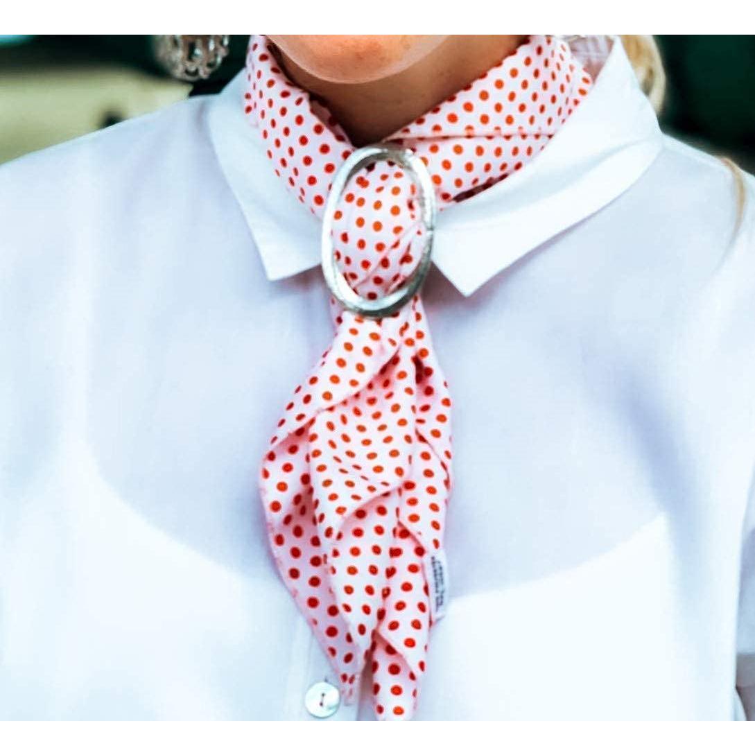 Anillo de Bufanda de Estaño Hecho a Mano - Ovalado Pequeño