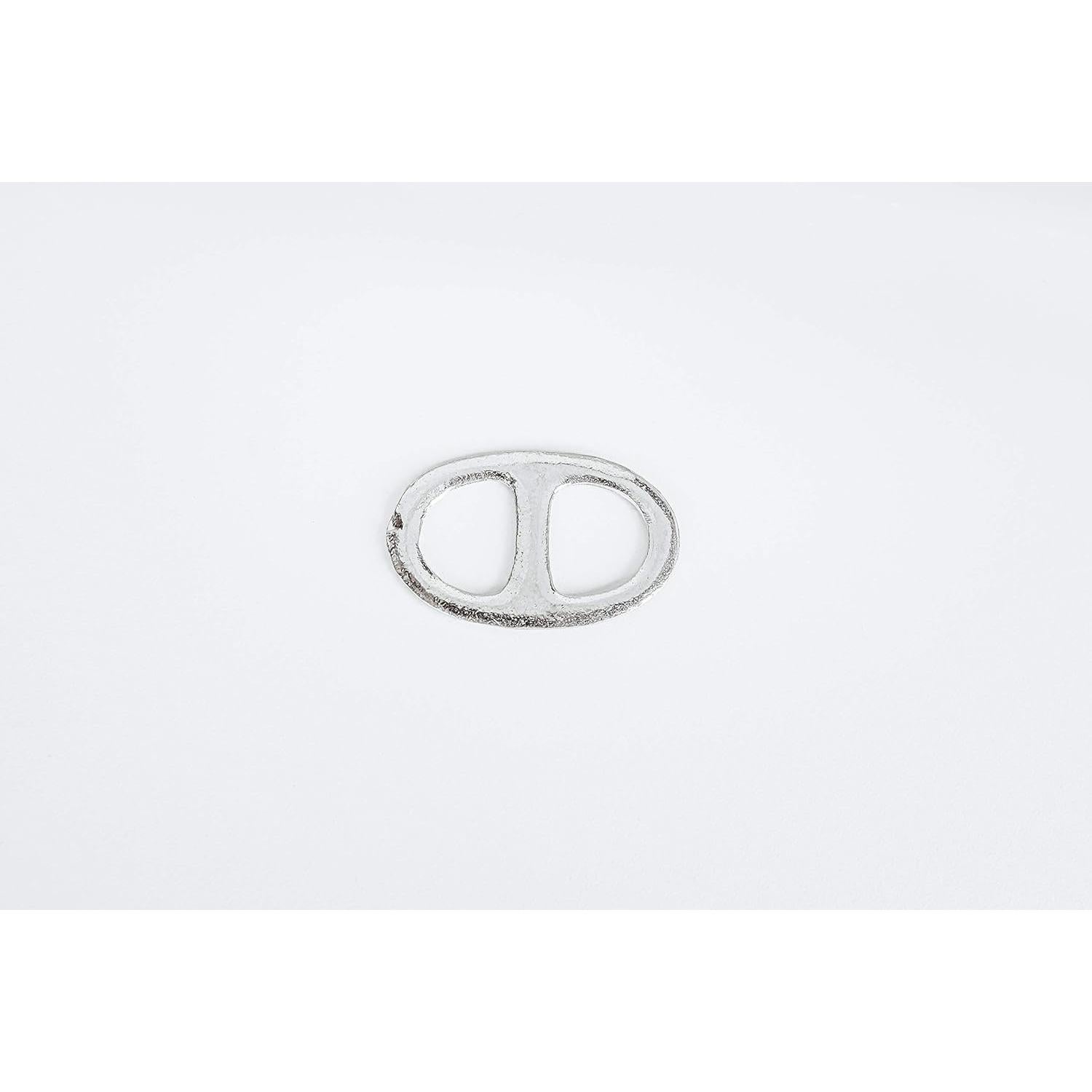 Anillo de Bufanda de Estaño Hecho a Mano - Ovalado Pequeño