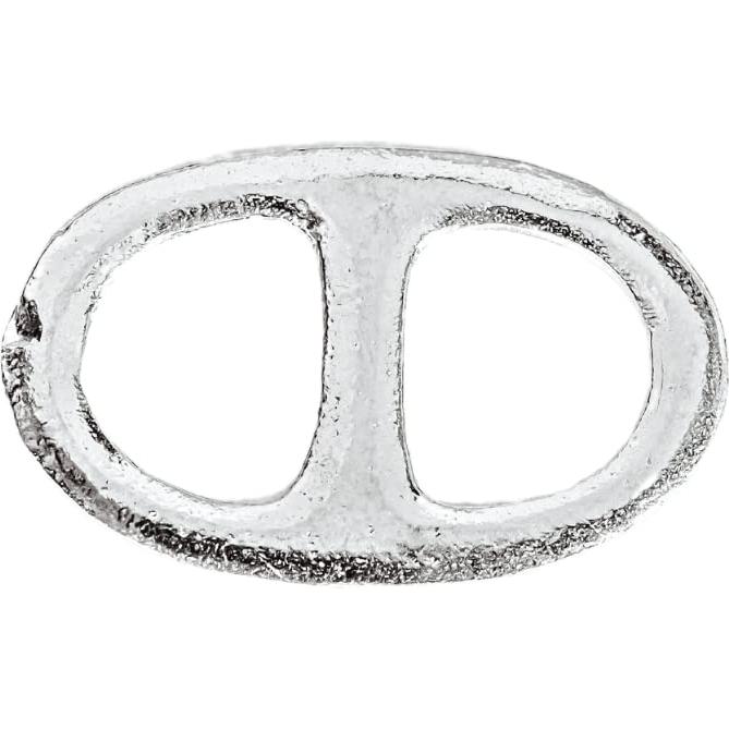 Anillo de Bufanda de Estaño Hecho a Mano - Ovalado Pequeño
