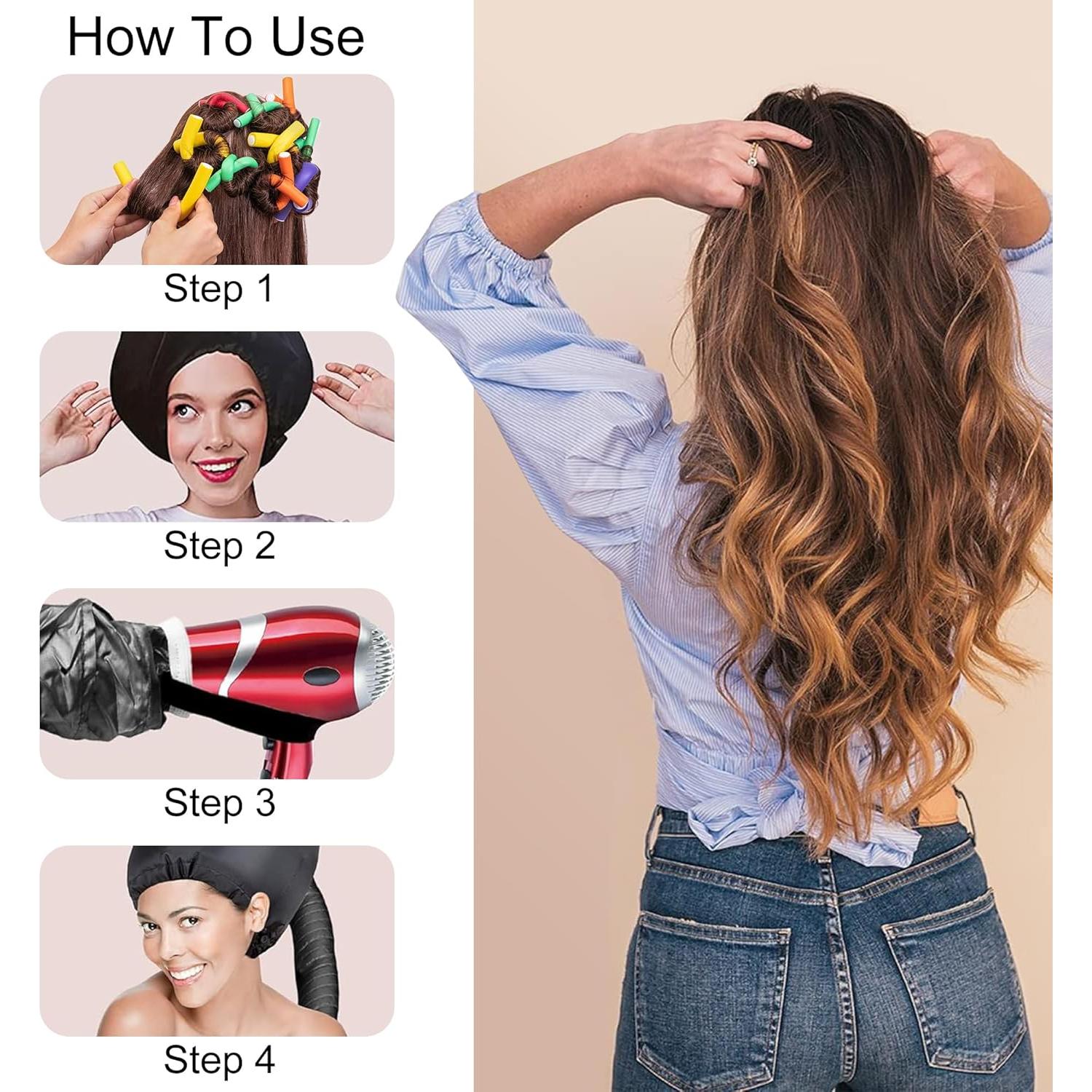 Set de Rulos Flexibles Sin Calor xnicx 42 pcs para Cabello