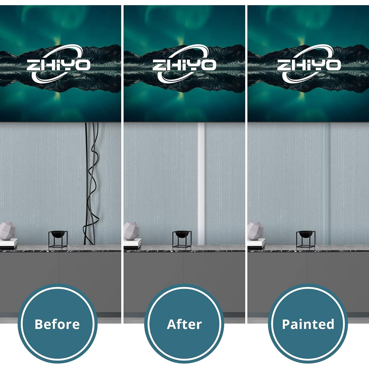 Kit Ocultador de Cables ZhiYo 172.72cm Blanco 4 Secciones