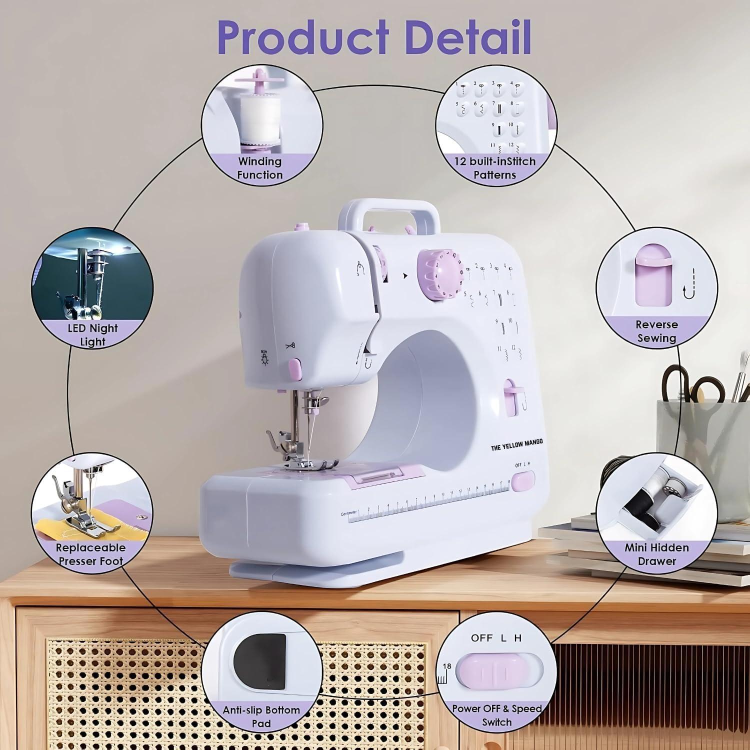 Máquina de Coser Amazon TYM MCJ-0084-SM Compacta con Kit 56 Piezas