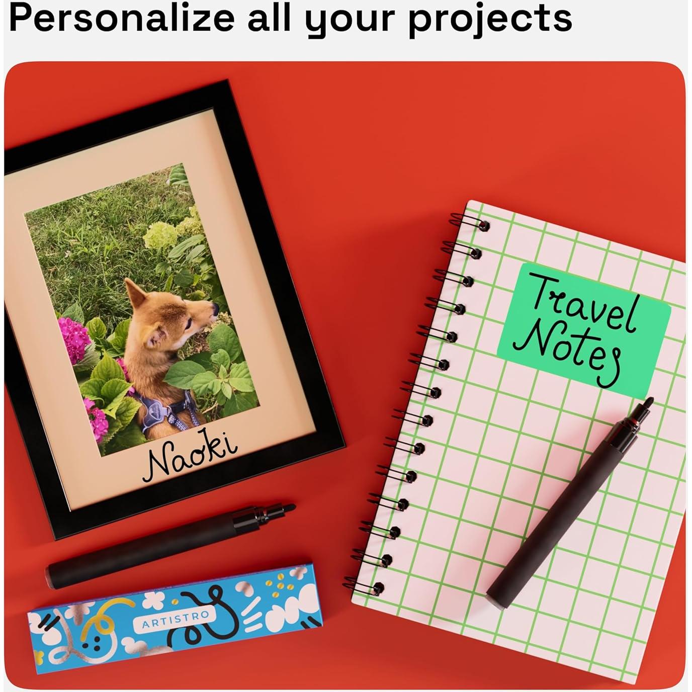 Marcadores de Pintura Acrílica Negros Artistro - 3mm - 2 Unidades