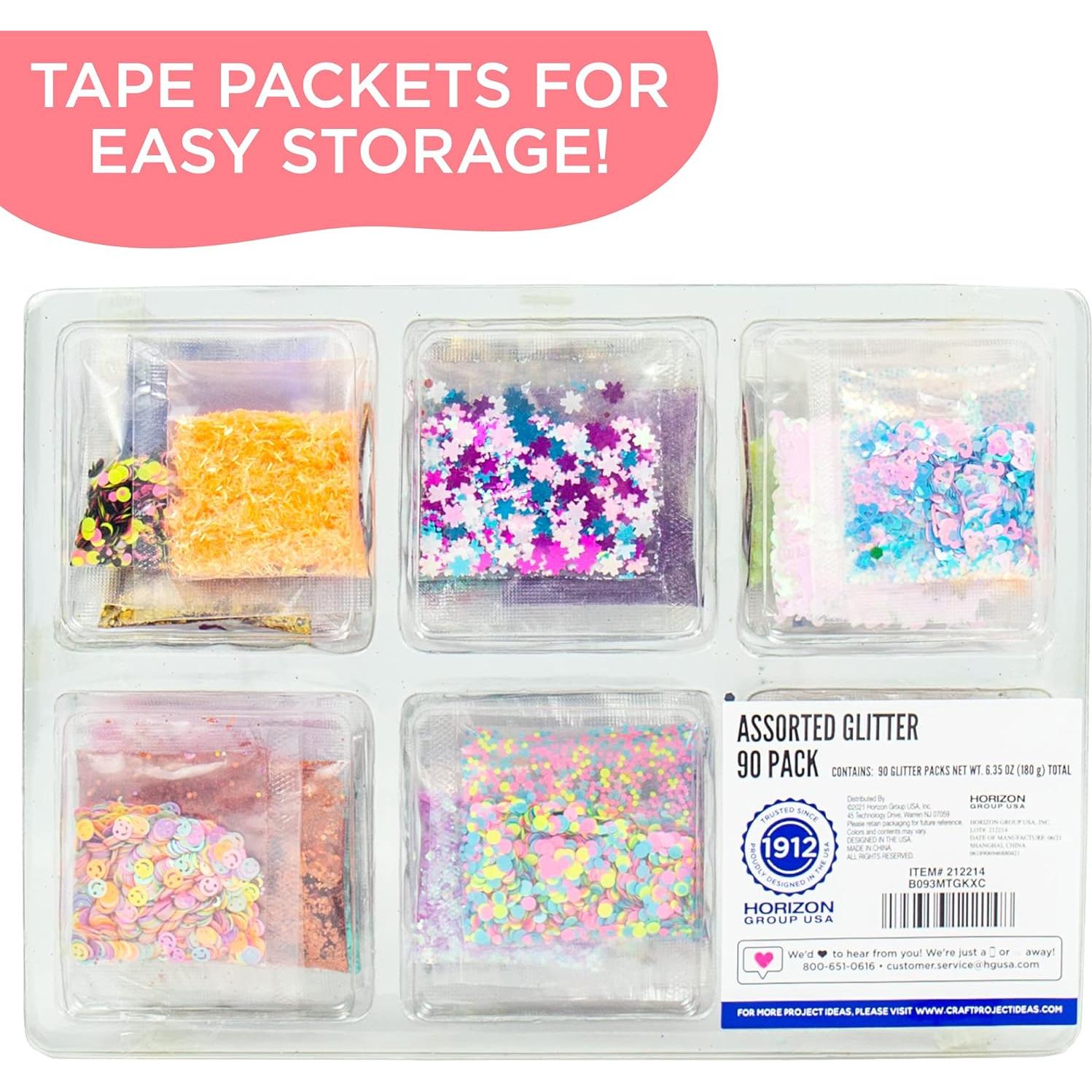 Paquete de Purpurina Variada Horizon Group USA - 90 Piezas