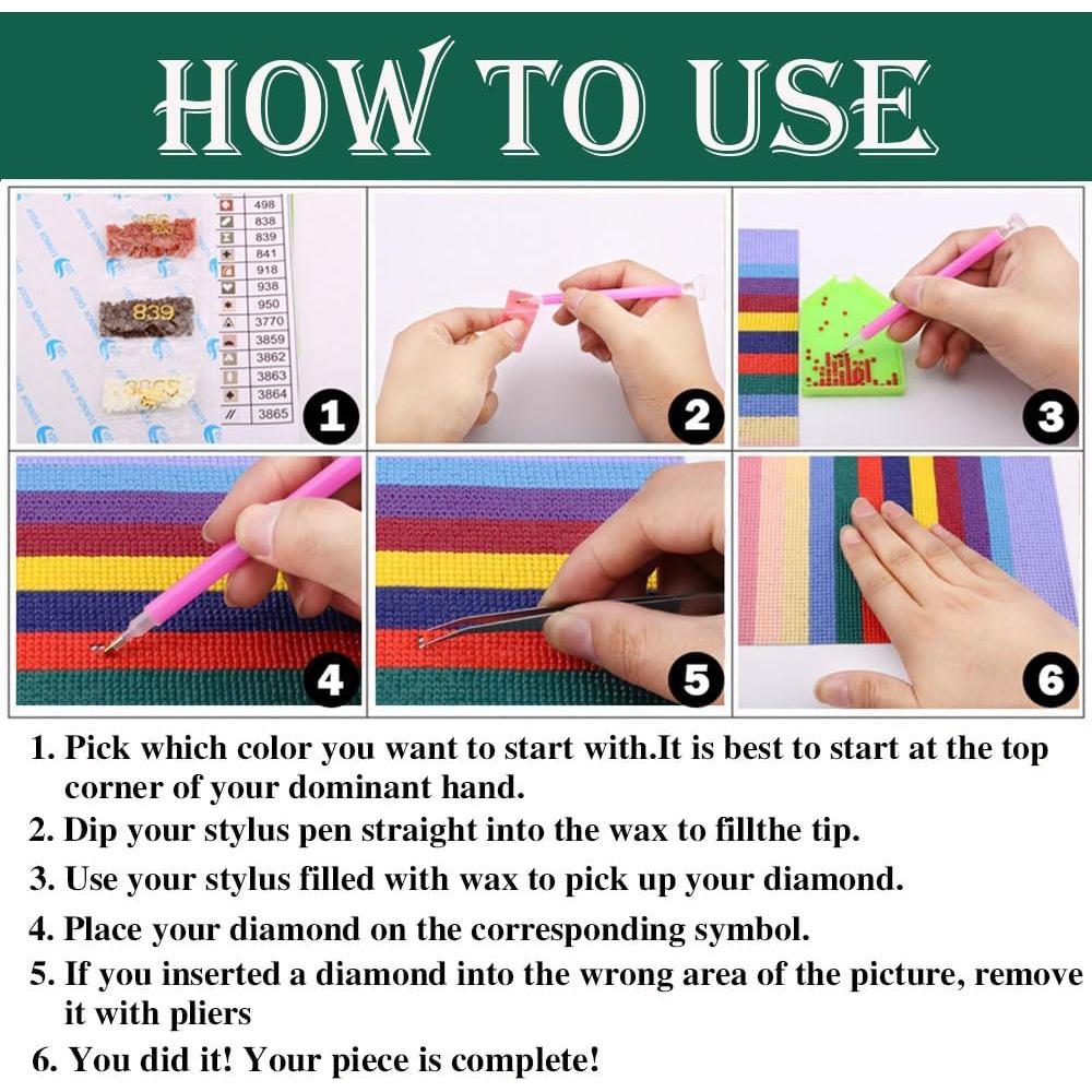 Pintura de Arte de Diamante Personalizada ADANAY 30x50cm