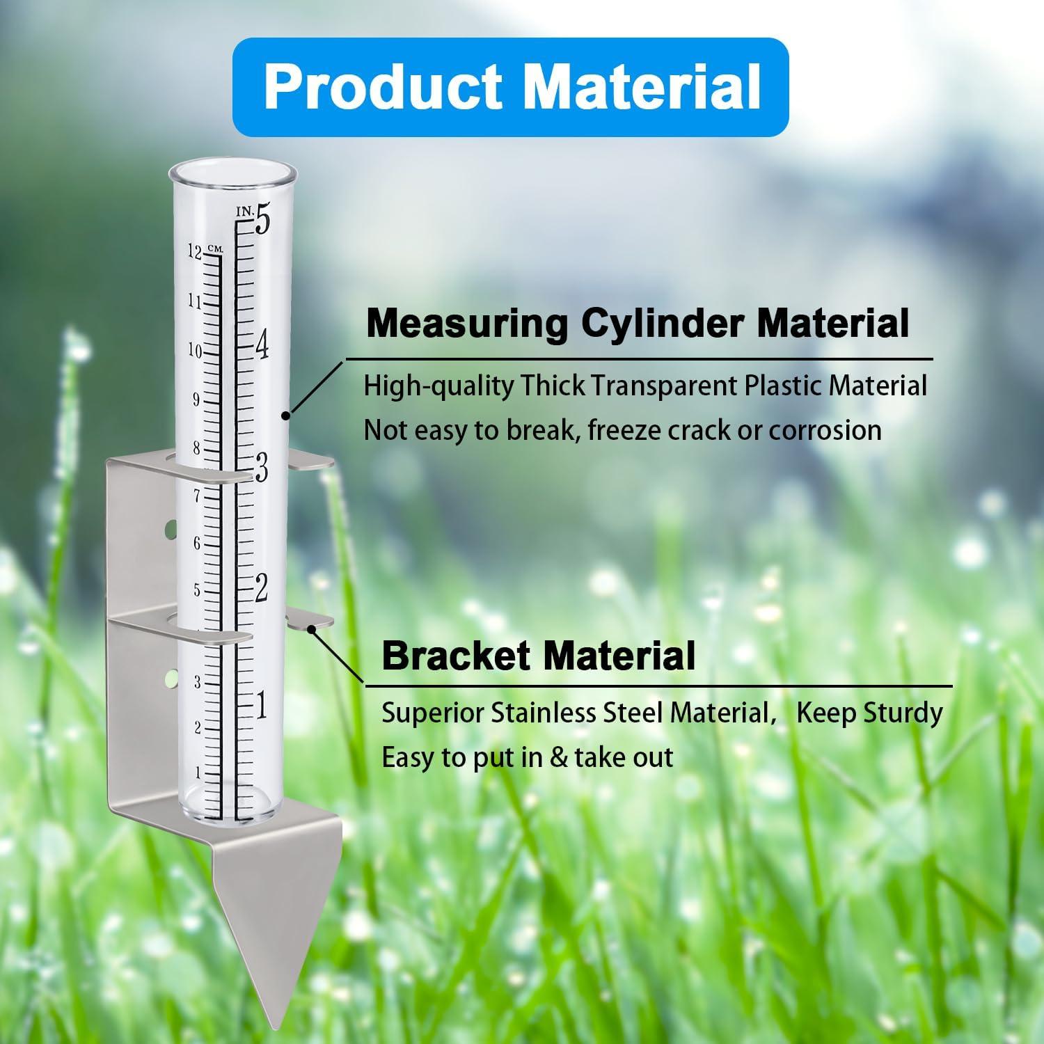 Medidor de Lluvia Exterior Timenued 12.7 cm a Prueba de Heladas