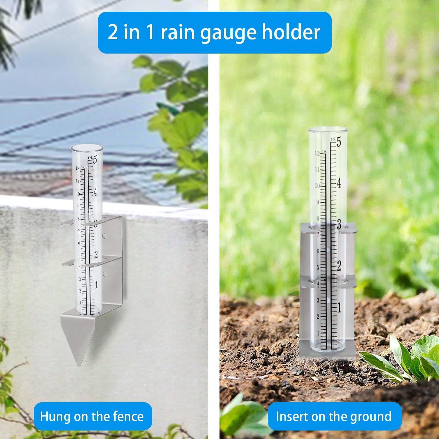 Medidor de Lluvia Exterior Timenued 12.7 cm a Prueba de Heladas