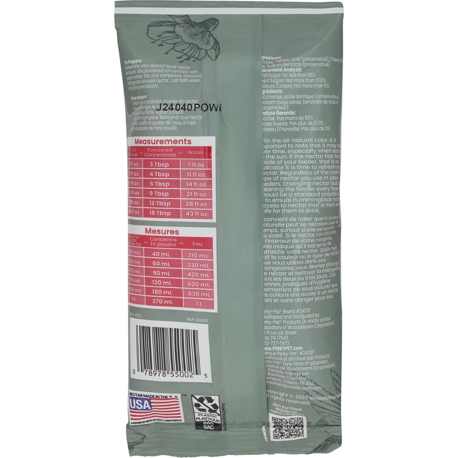 Perky-Pet 240 Instant Nectar, 8-Ounce, Original Red