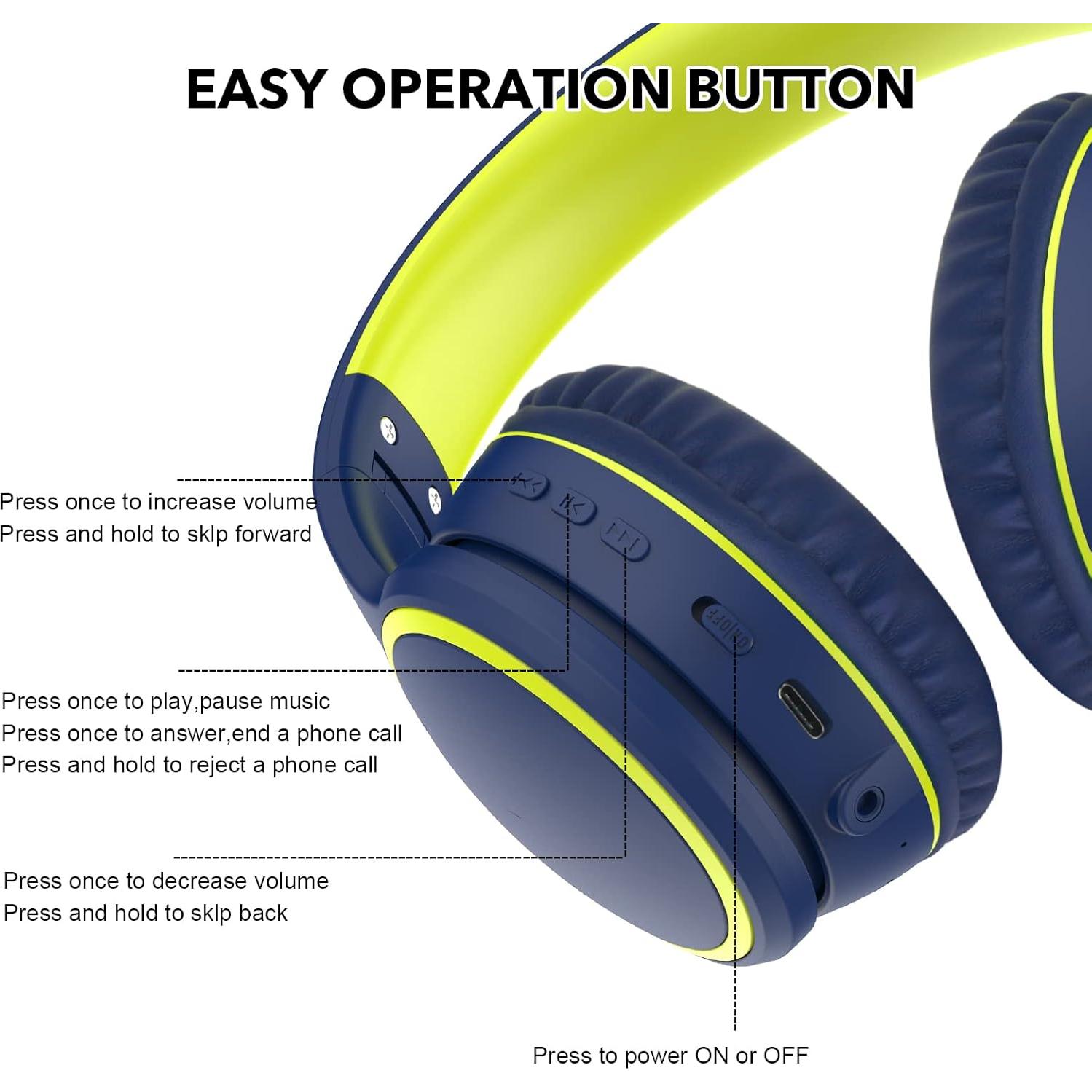 Auriculares Inalámbricos RORSOU B10 Bluetooth 5.3 50h Azul