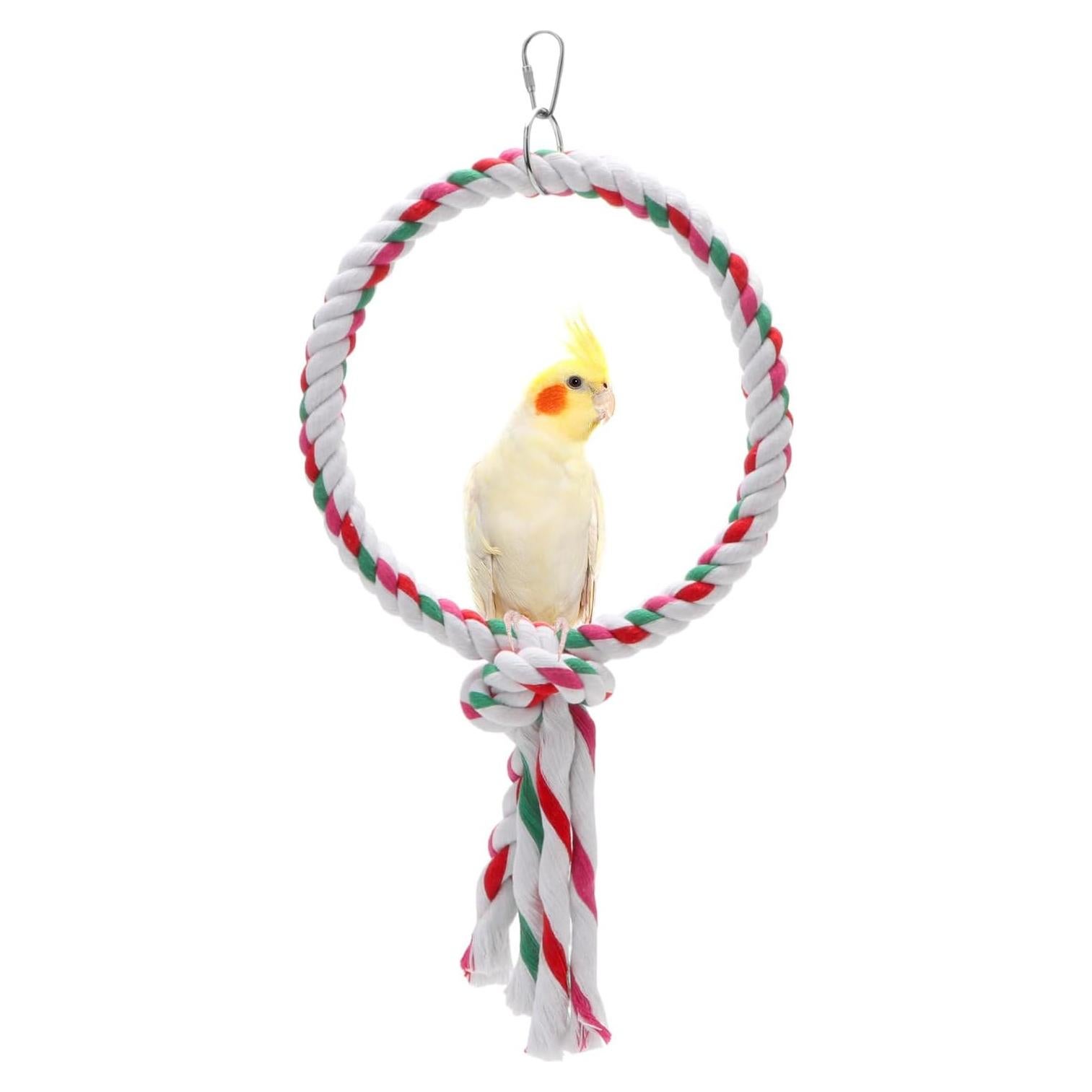 Columpio de Cuerda para Aves Wontee 20.96x39.88cm Redondo