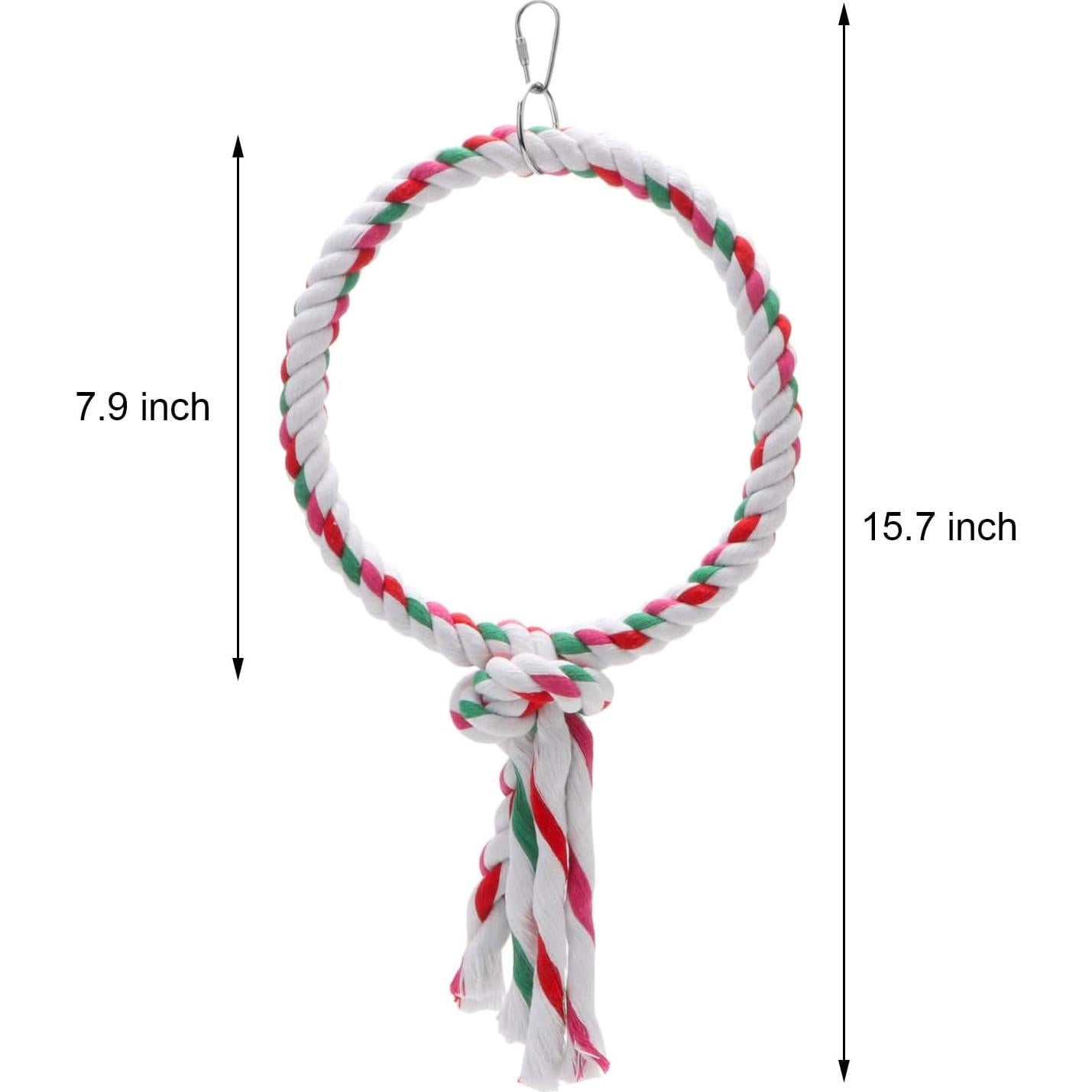 Columpio de Cuerda para Aves Wontee 20.96x39.88cm Redondo