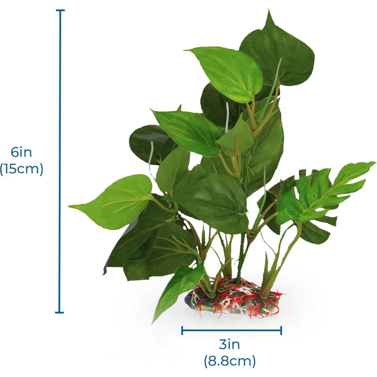 Planta de Hoja Plástica SunGrow 25.4 cm para Acuario