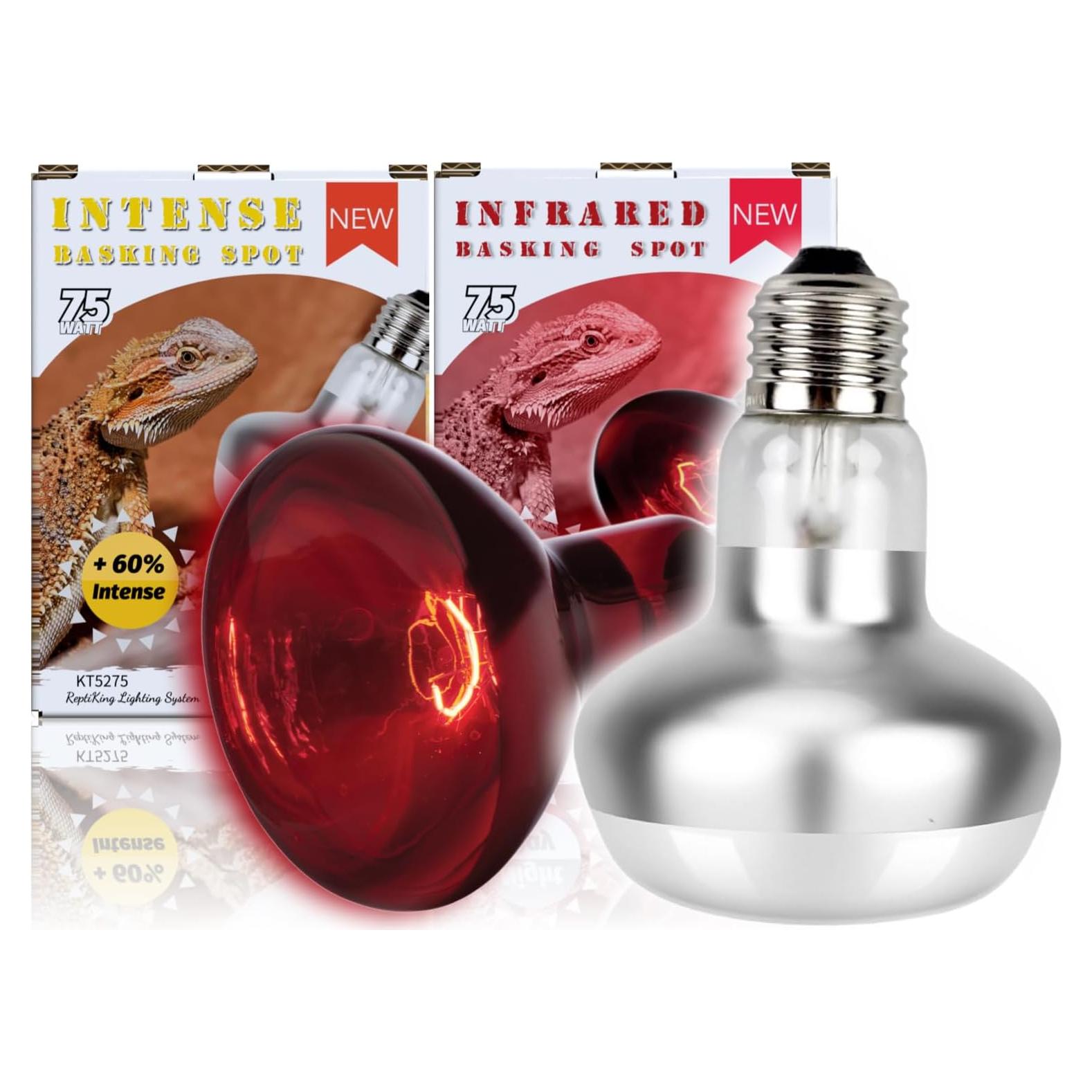 Lámpara de Calor para Reptiles ReptiKing 75W Paquete de 2