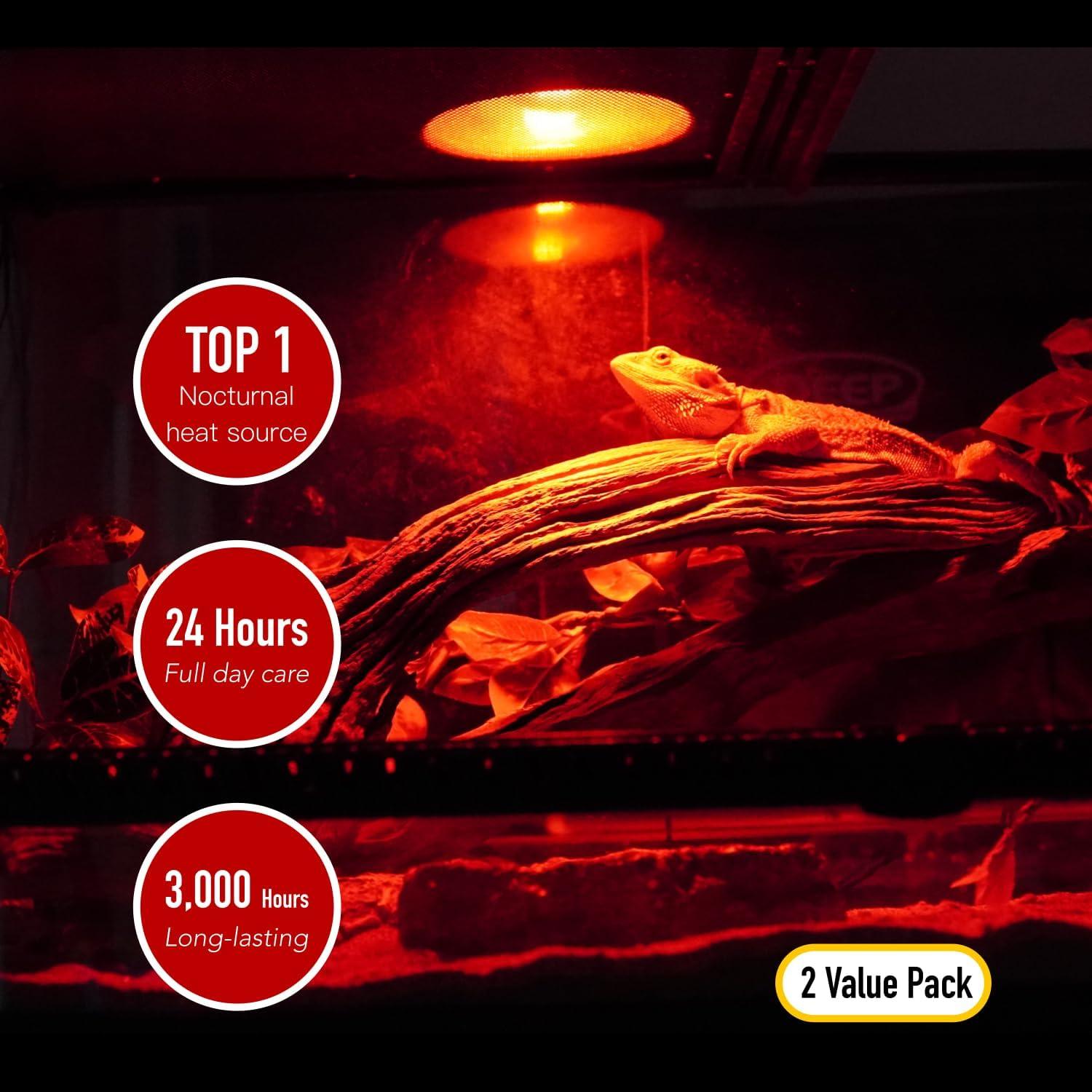 Lámpara de Calor para Reptiles ReptiKing 75W Paquete de 2