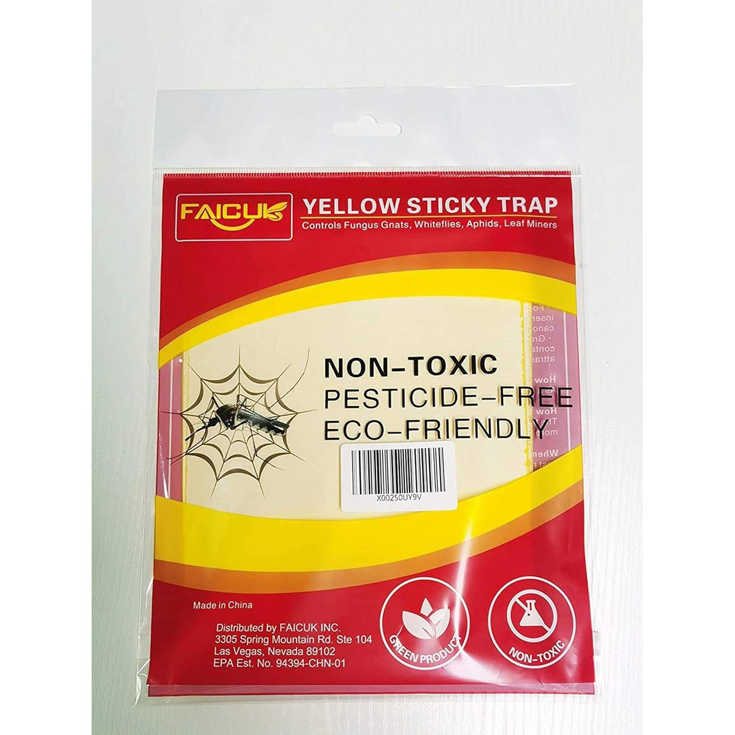 Trampas Adhesivas Amarillas Faicuk para Insectos - 10 Piezas