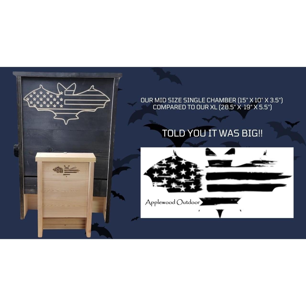 Casa para Murciélagos XL 3 Cámaras Applewood Outdoor - Pino Negro