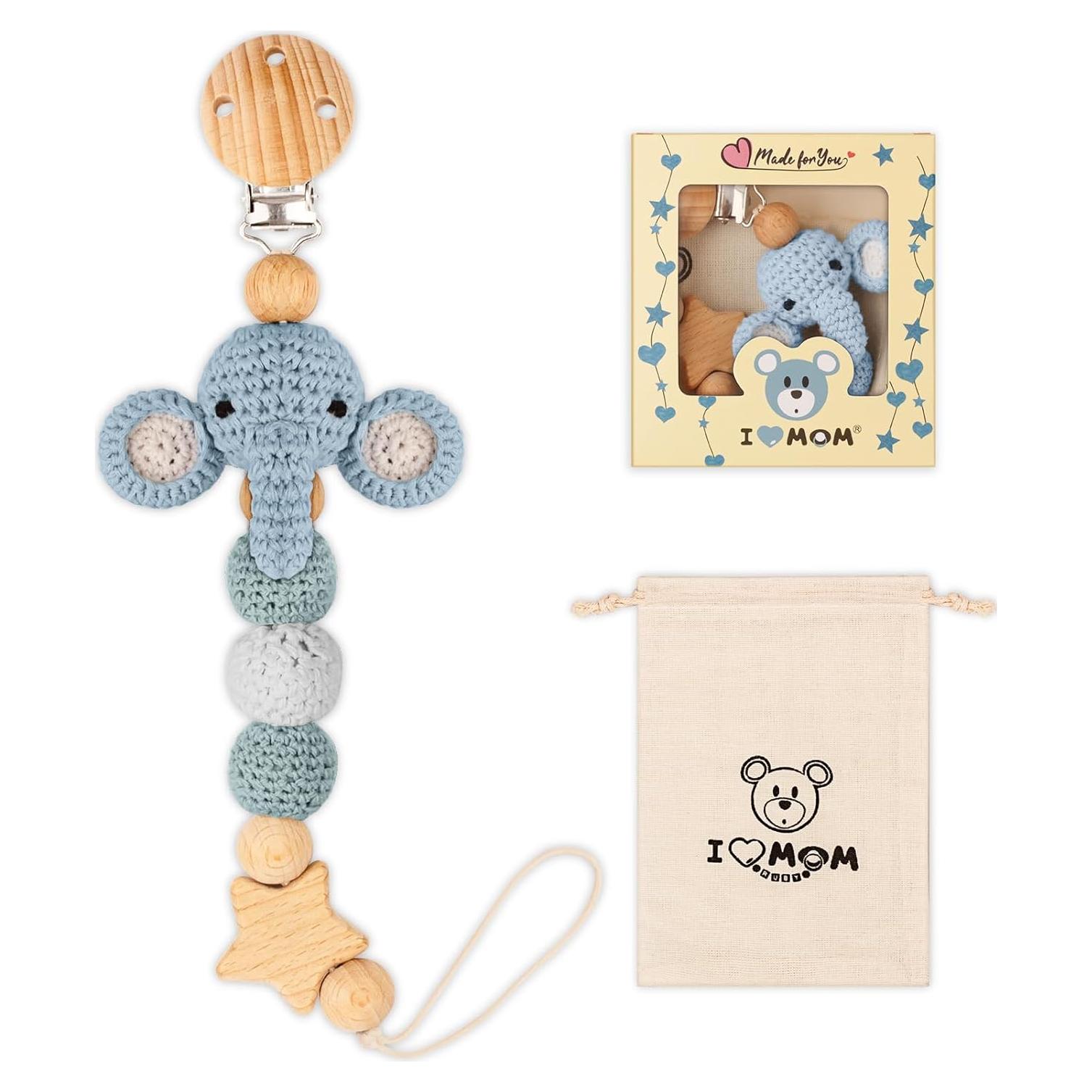 Clip de Chupete LSTRAGY Elefante de Silicona Suave 49.9g